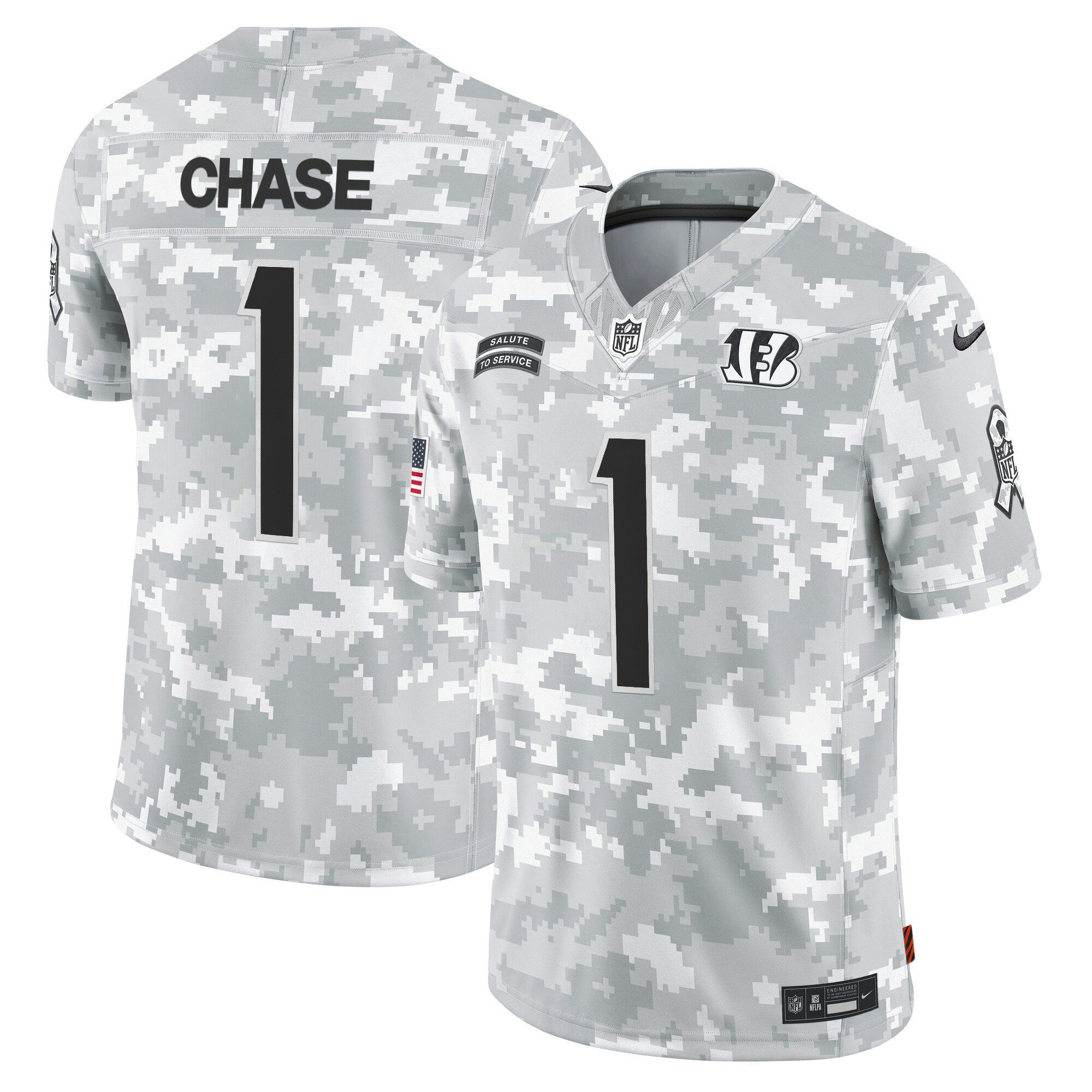 Camisa NFL Cincinnati 2024 Salute to Service Vapor Limited Jersey – Arctic Camo