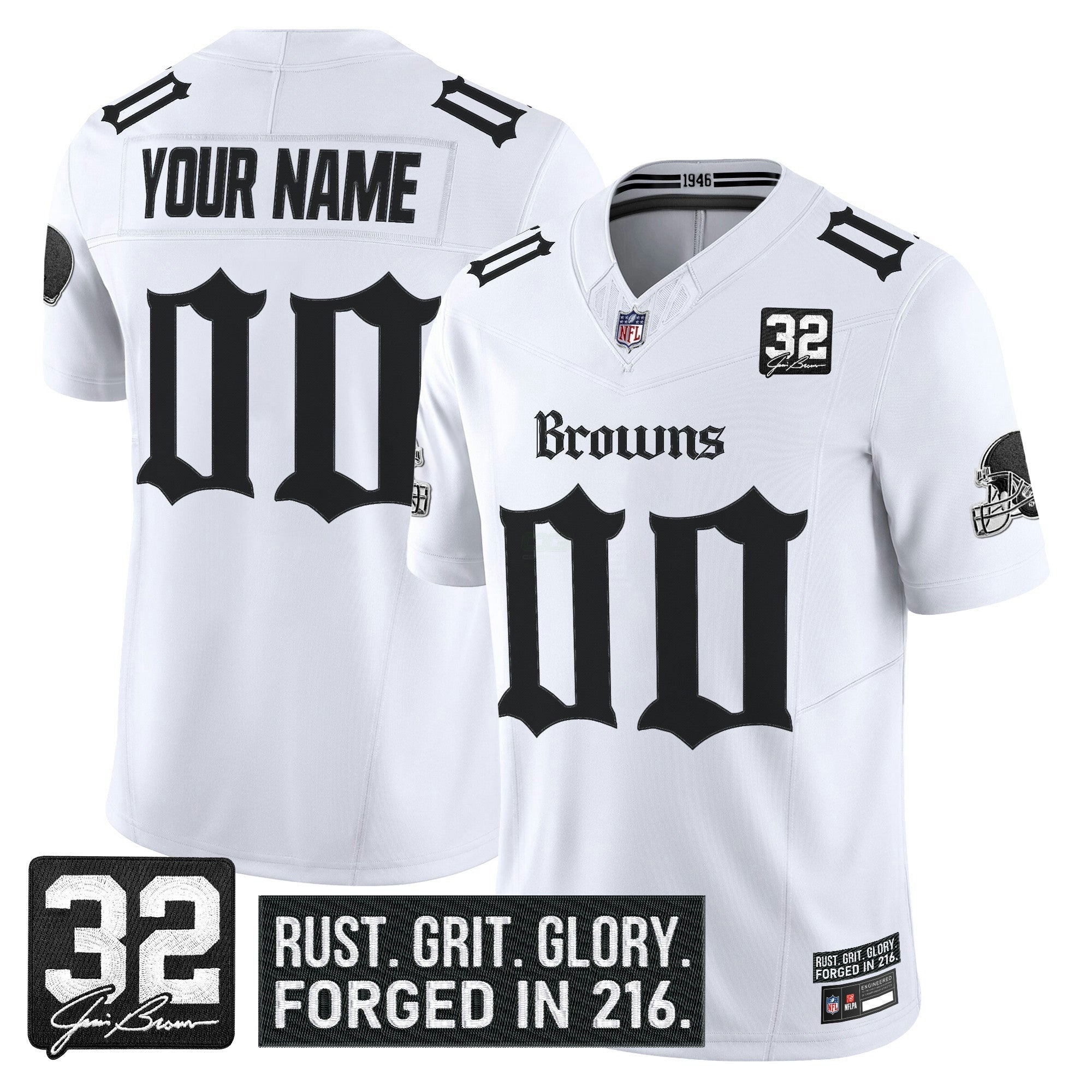 Camisa NFL Cleveland ‘Gothic Dawg Shadows Drop’ Vapor Limited Jersey