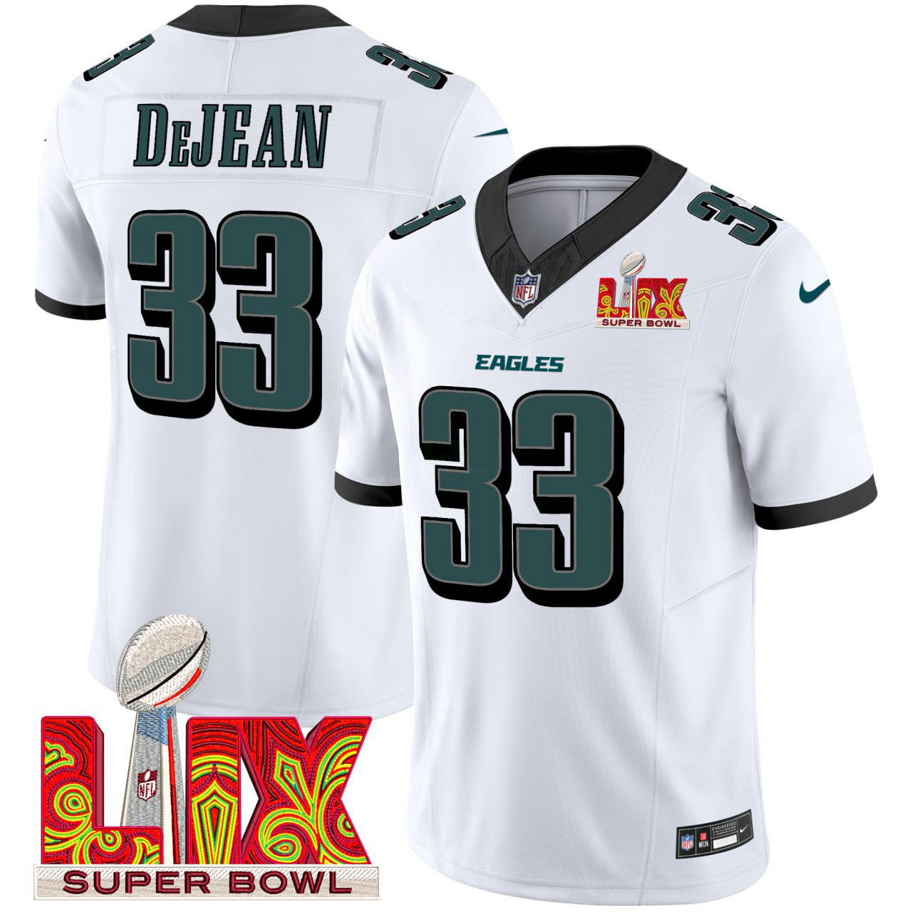 Camisa NFL Cooper DeJean Philadelphia Super Bowl LIX Jersey