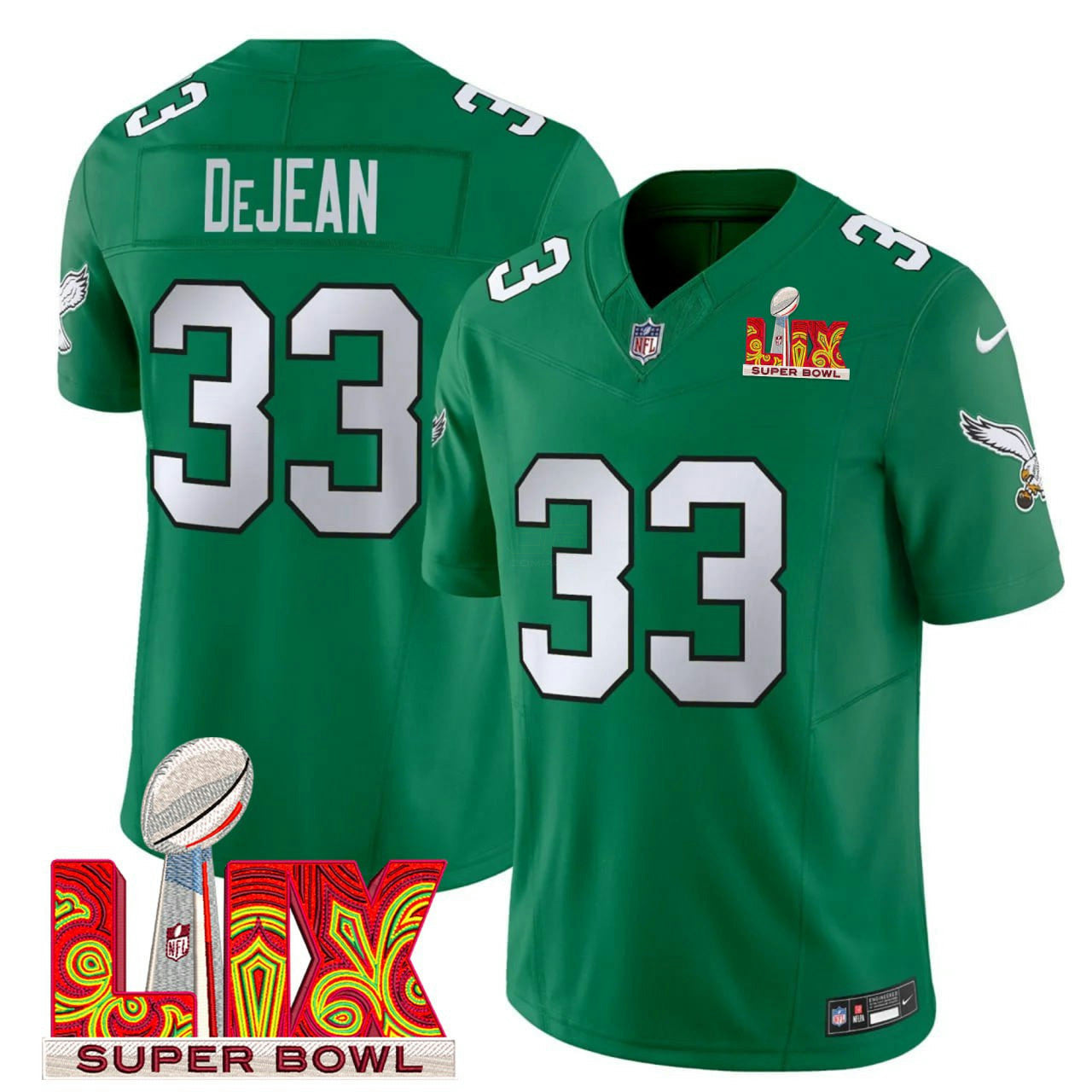 Camisa NFL Cooper DeJean Philadelphia Super Bowl LIX Jersey