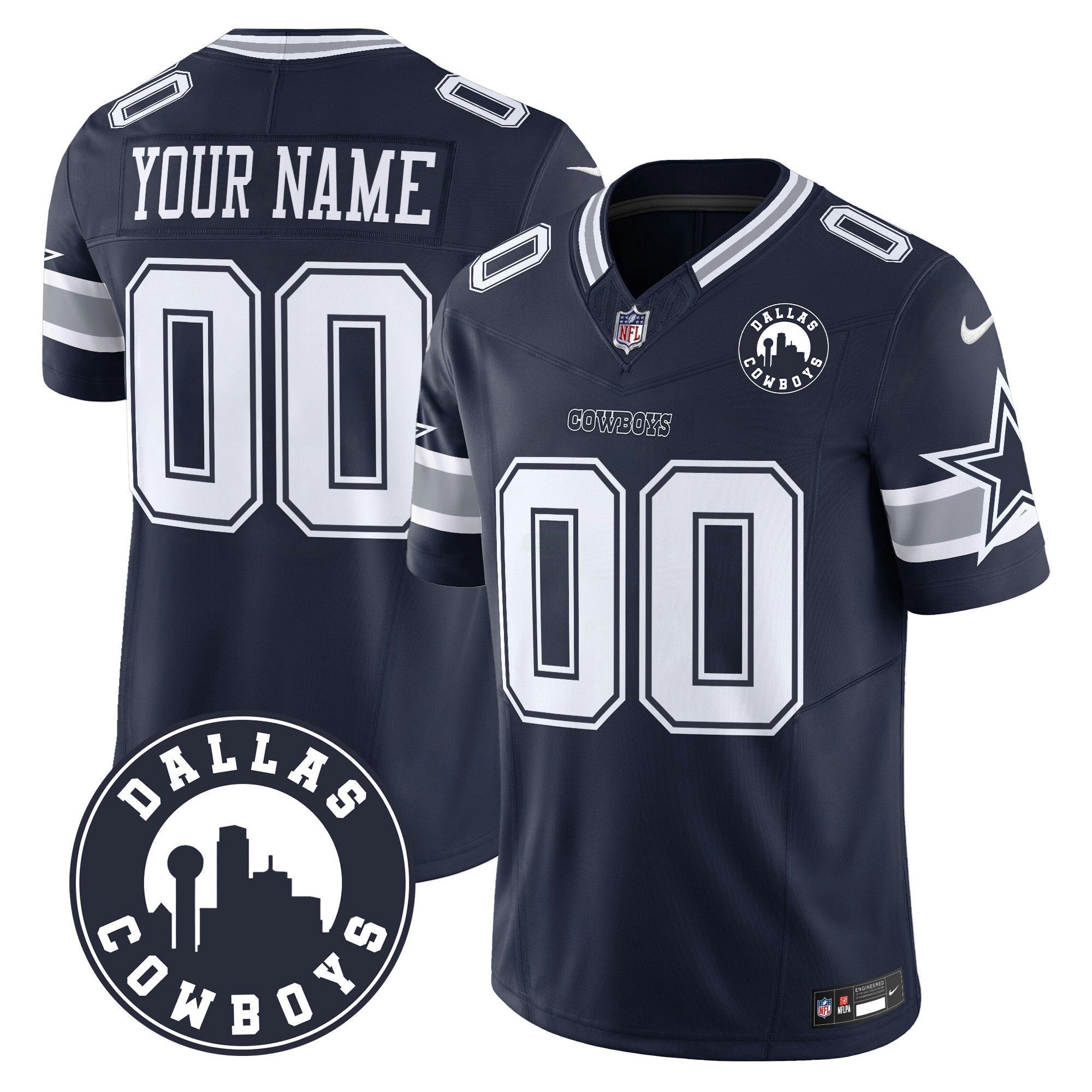 Camisa NFL “Dallas City” Patch Vapor Limited Jersey