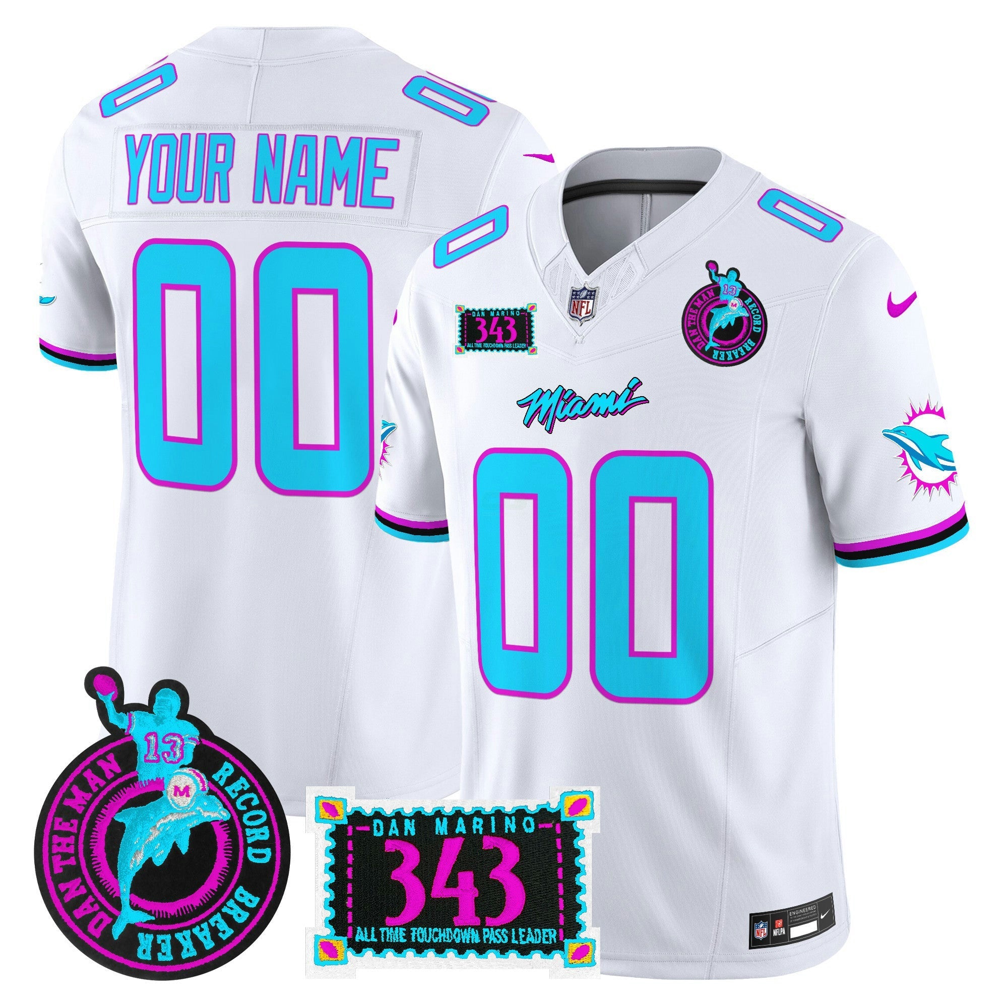 Camisa NFL “Dan the Man Record Breaker” Patch Vapor Limited Jersey