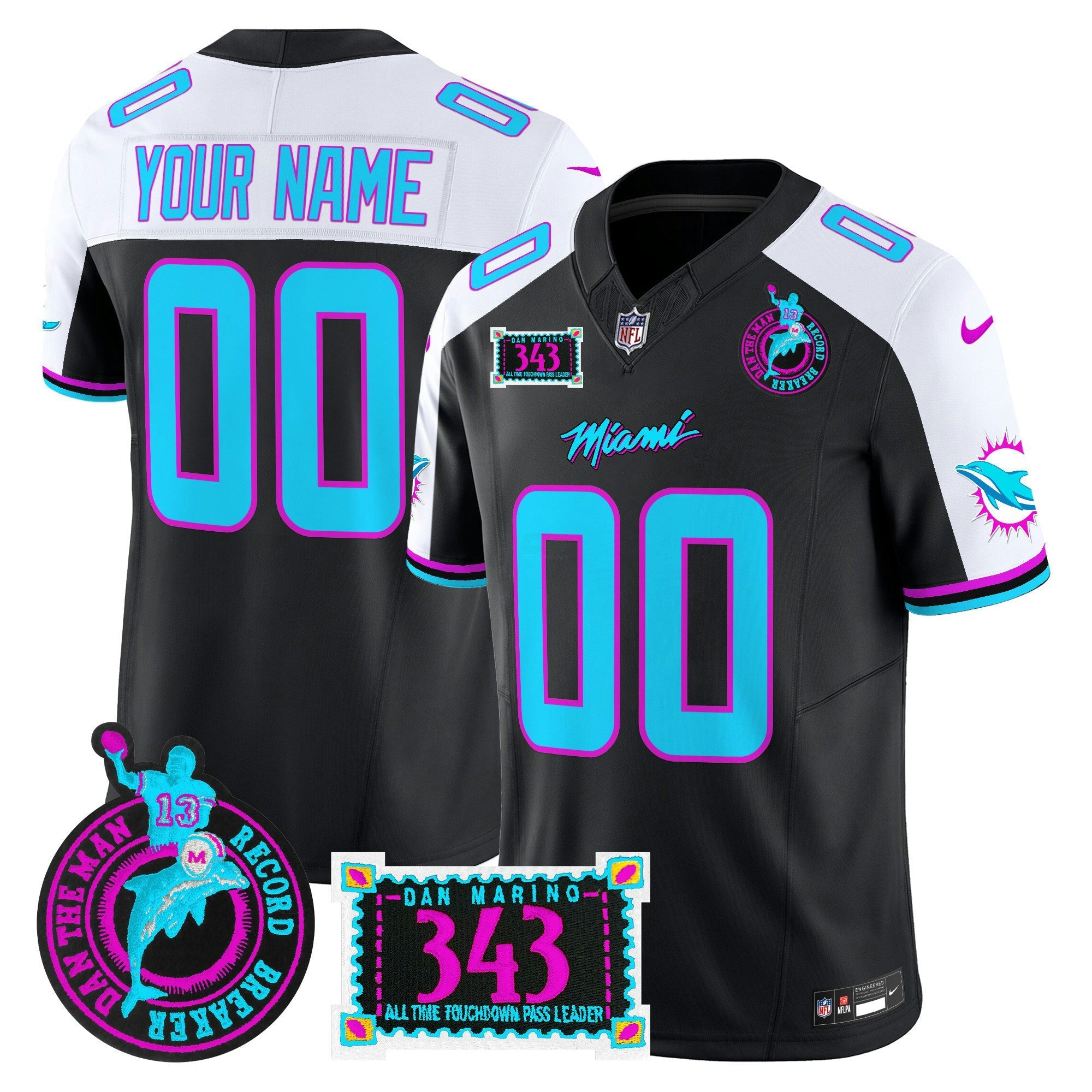 Camisa NFL “Dan the Man Record Breaker” Patch Vapor Limited Jersey