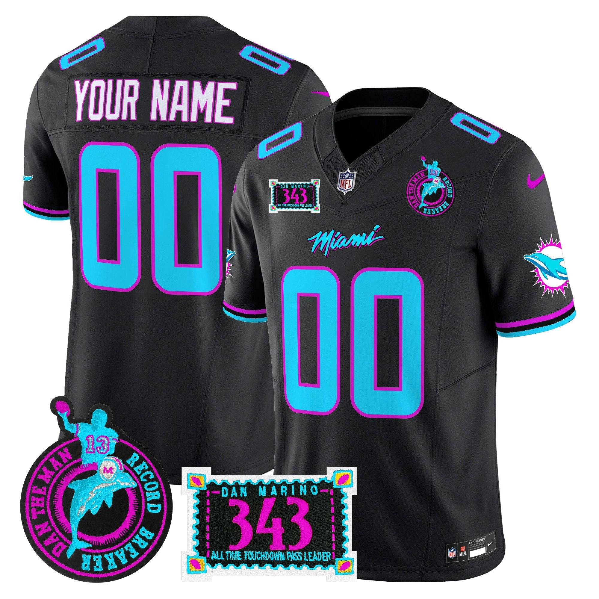 Camisa NFL “Dan the Man Record Breaker” Patch Vapor Limited Jersey