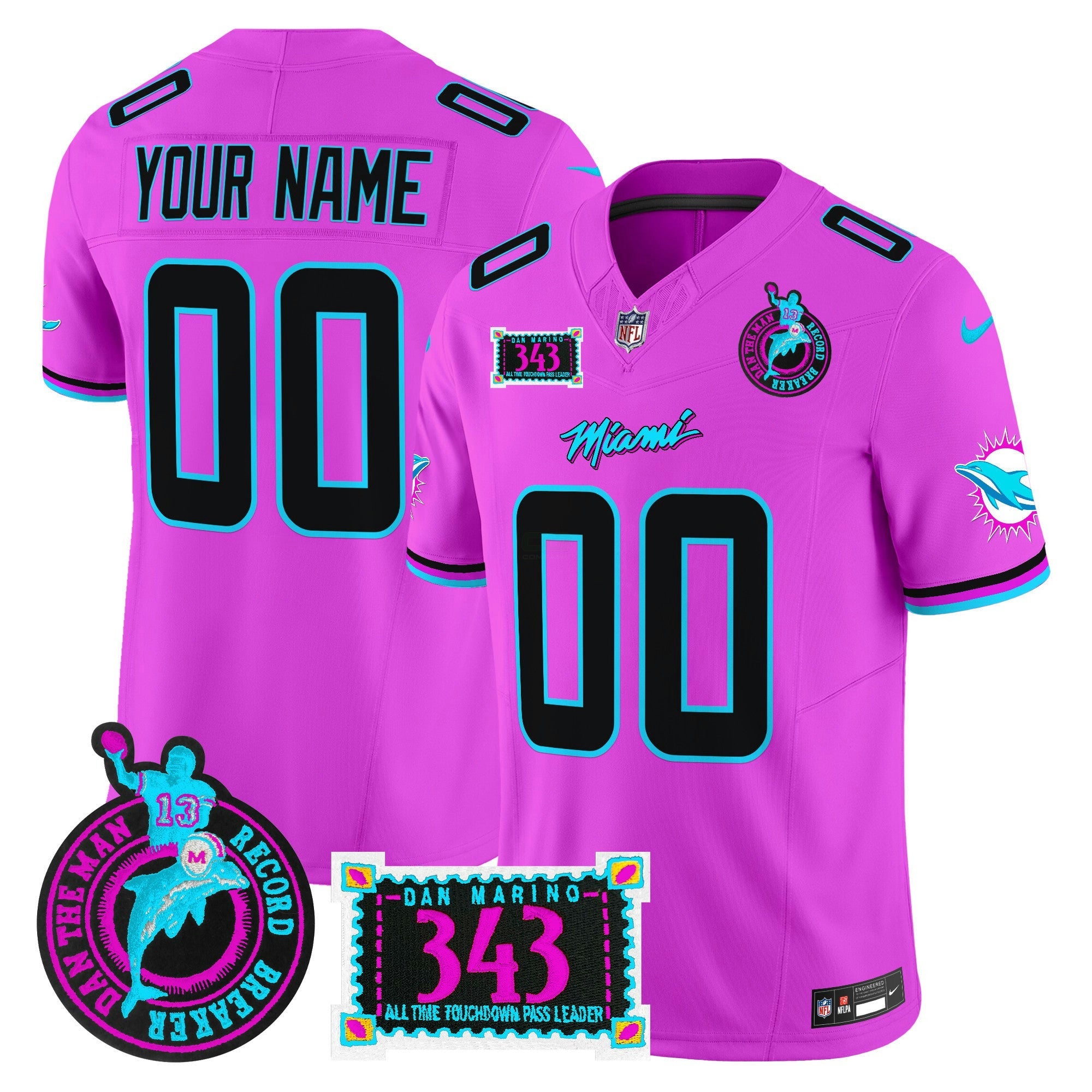 Camisa NFL “Dan the Man Record Breaker” Patch Vapor Limited Jersey