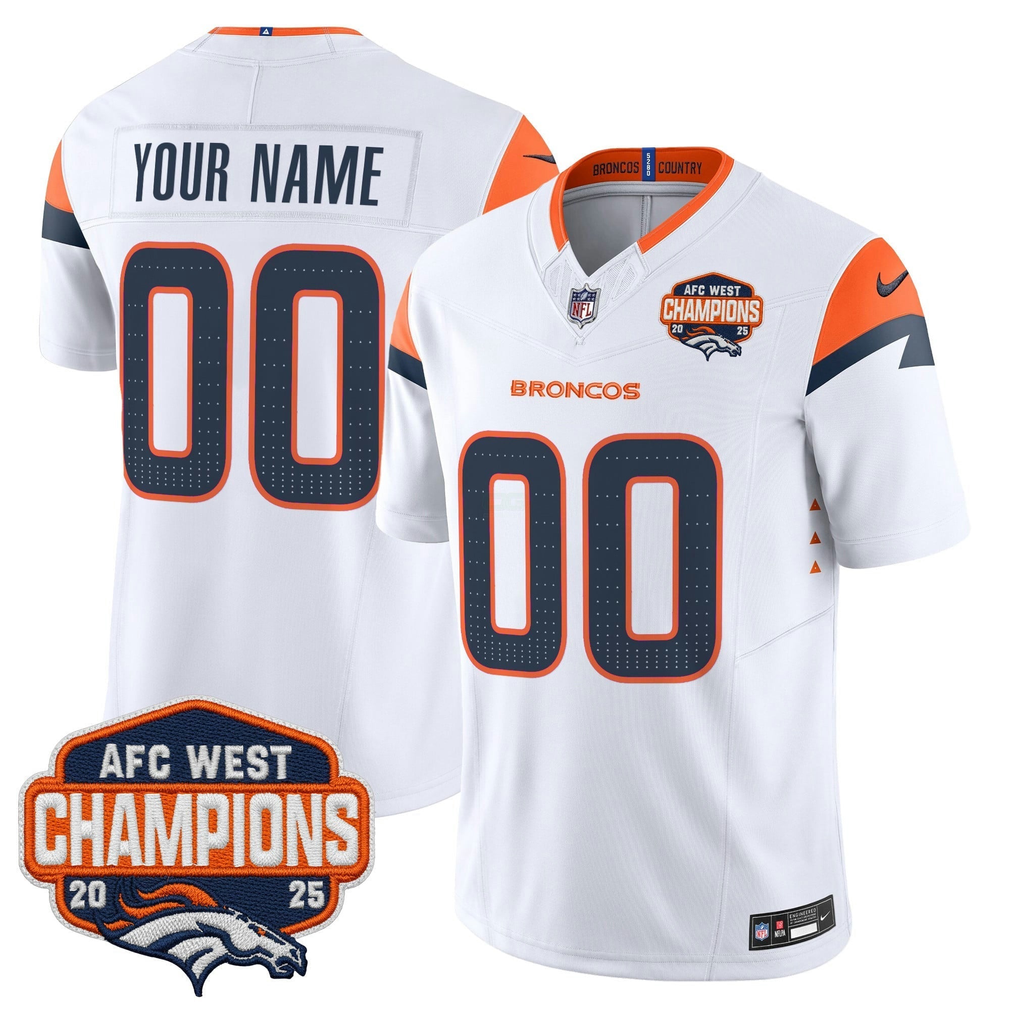 Camisa NFL Denver 2025 AFC West Division Champions Vapor Limited Jersey