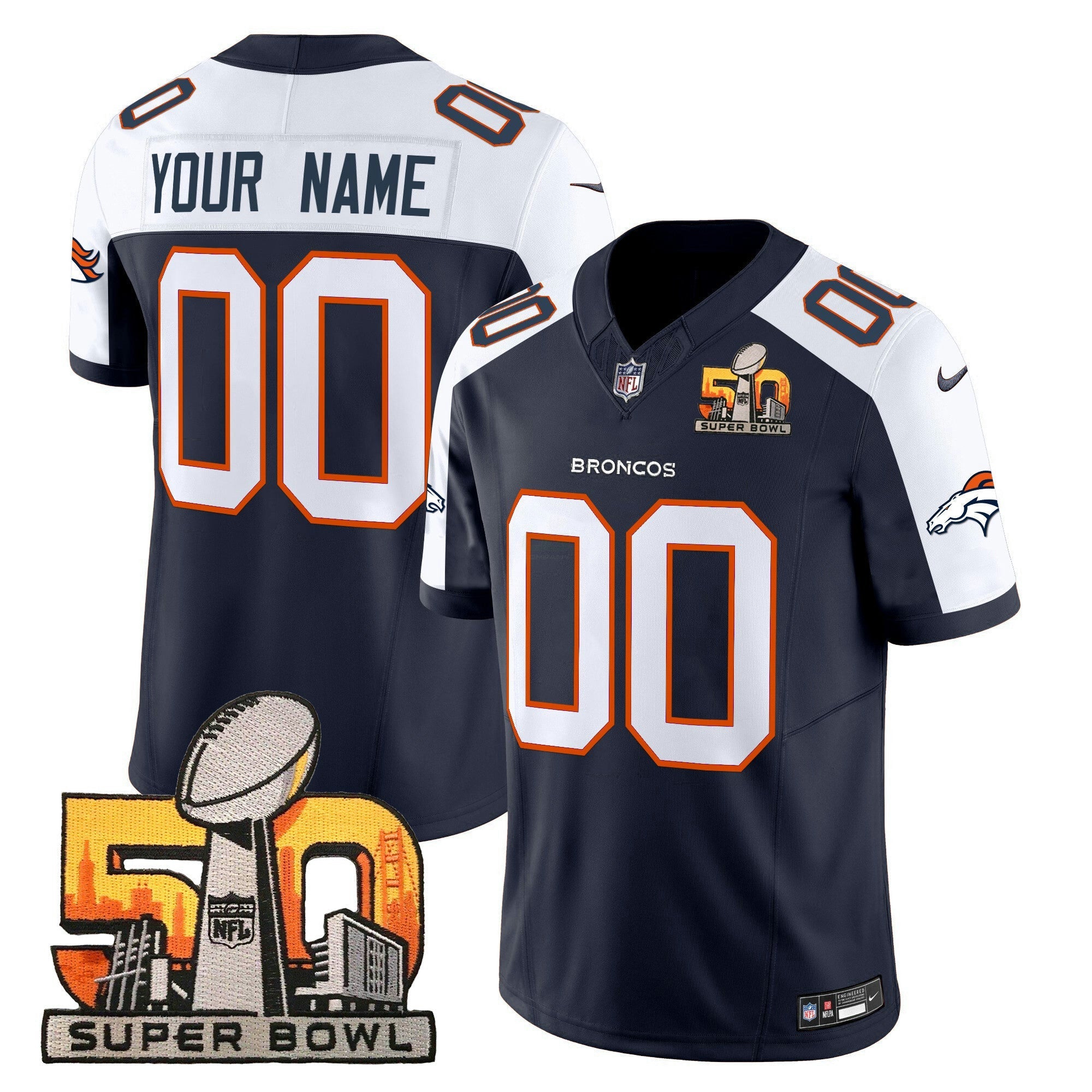 Camisa NFL Denver Super Bowl 50 Patch Vapor Limited Jersey