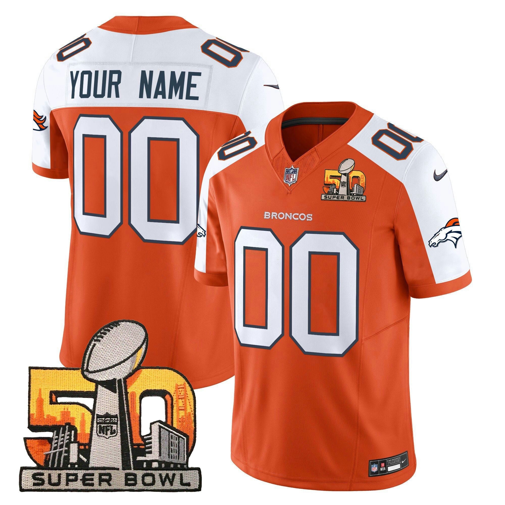Camisa NFL Denver Super Bowl 50 Patch Vapor Limited Jersey