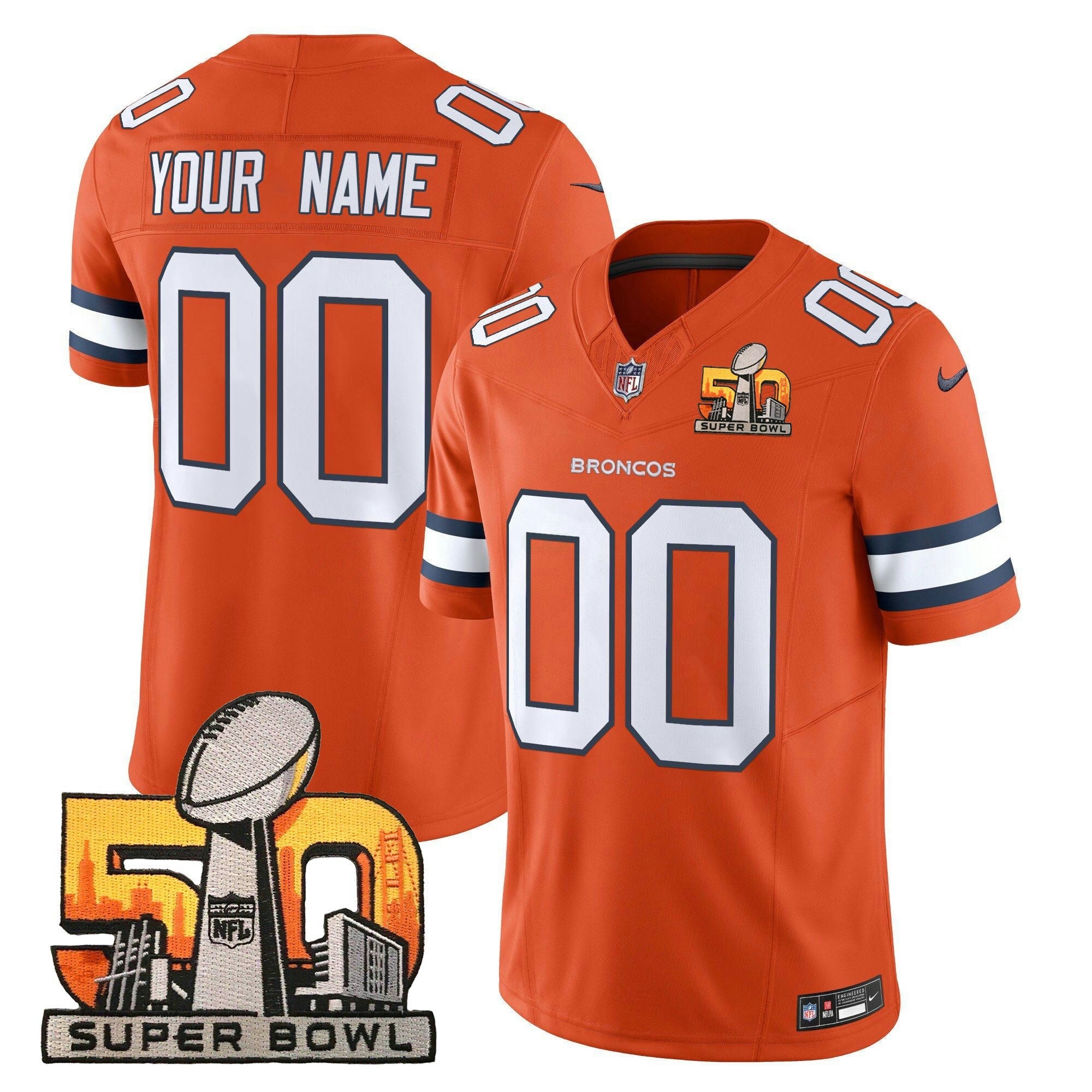 Camisa NFL Denver Super Bowl 50 Patch Vapor Limited Jersey