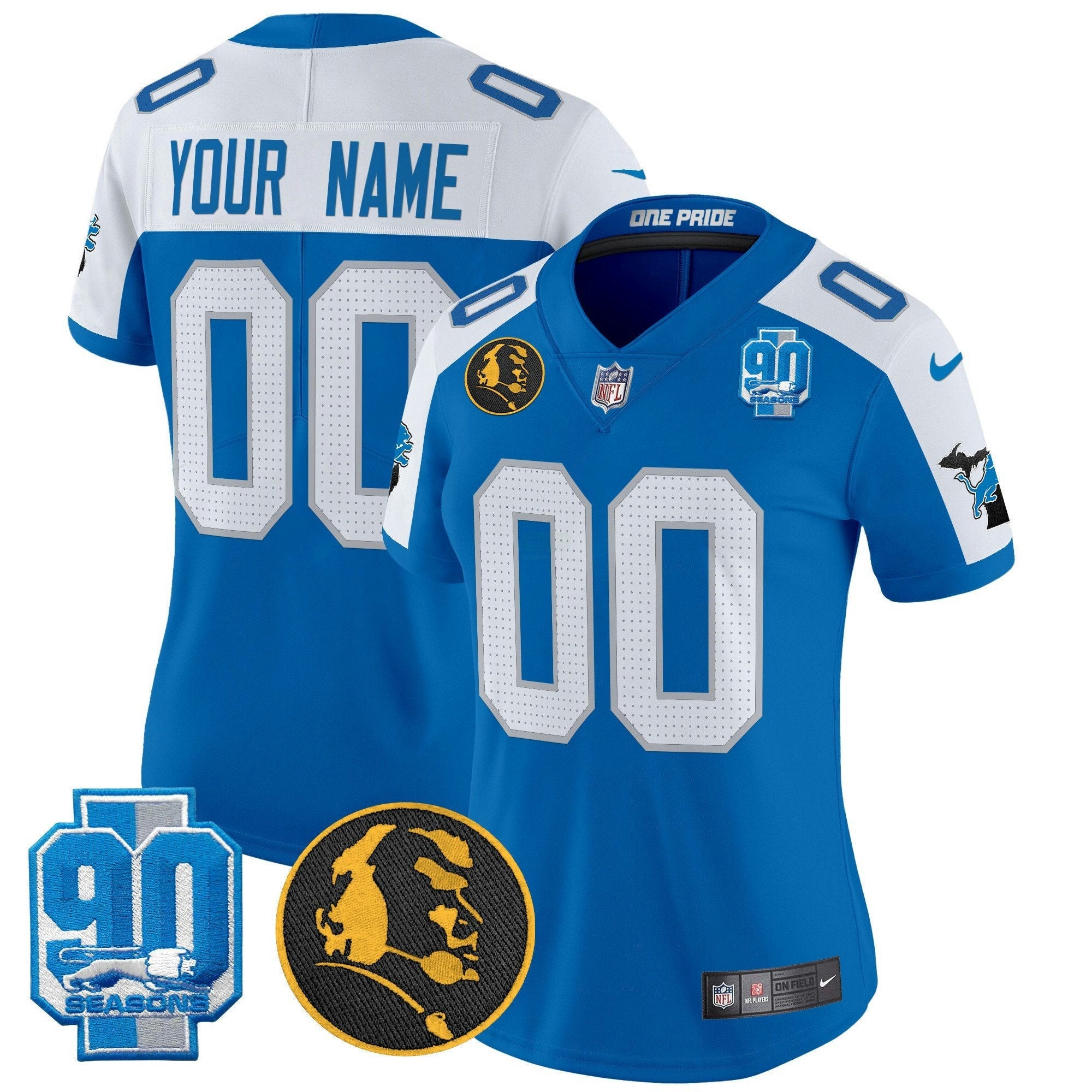 Camisa NFL Detroit 2024 90th & John Madden Patch Vapor Limited Jersey