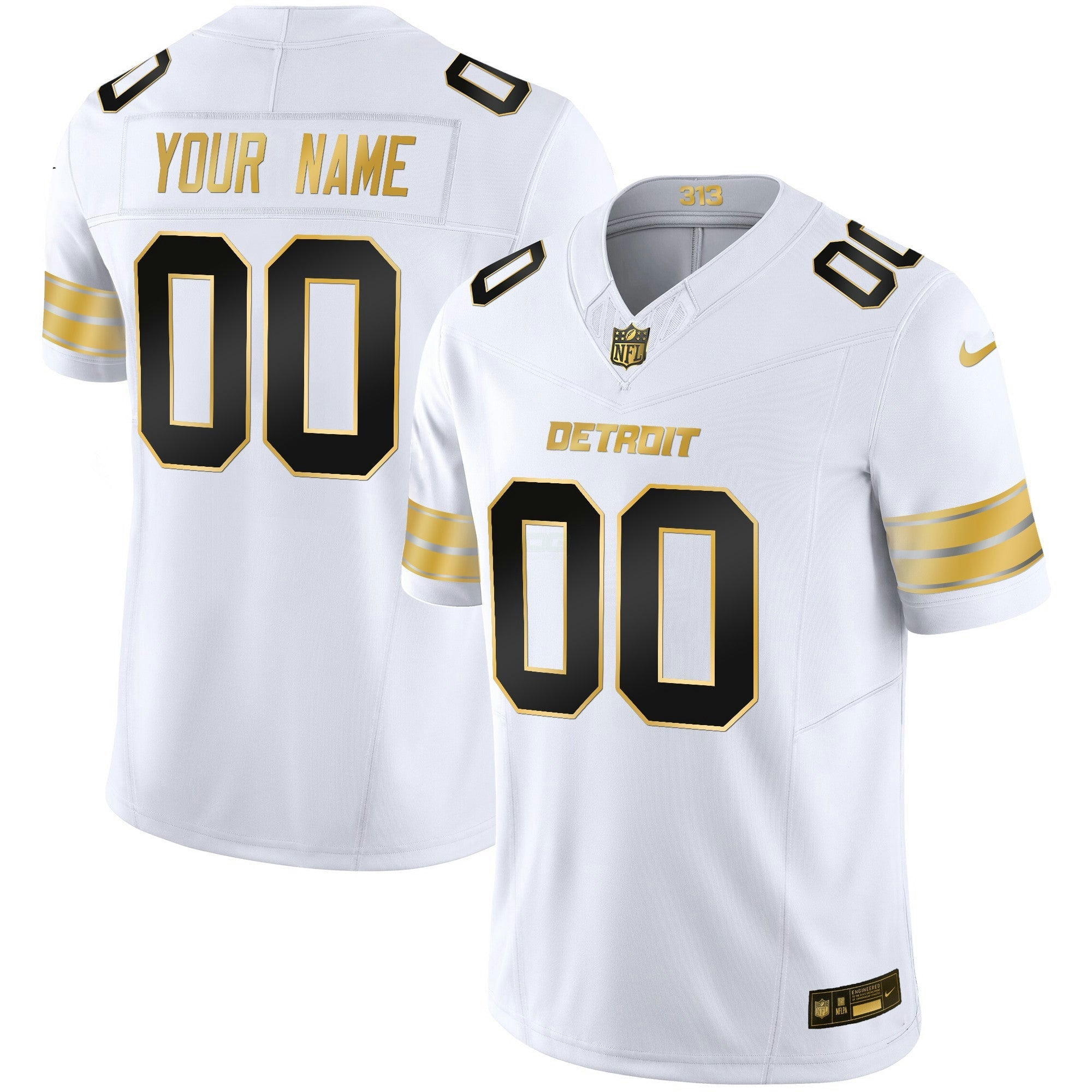 Camisa NFL Detroit 2024 Dourada Vapor Limited Jersey