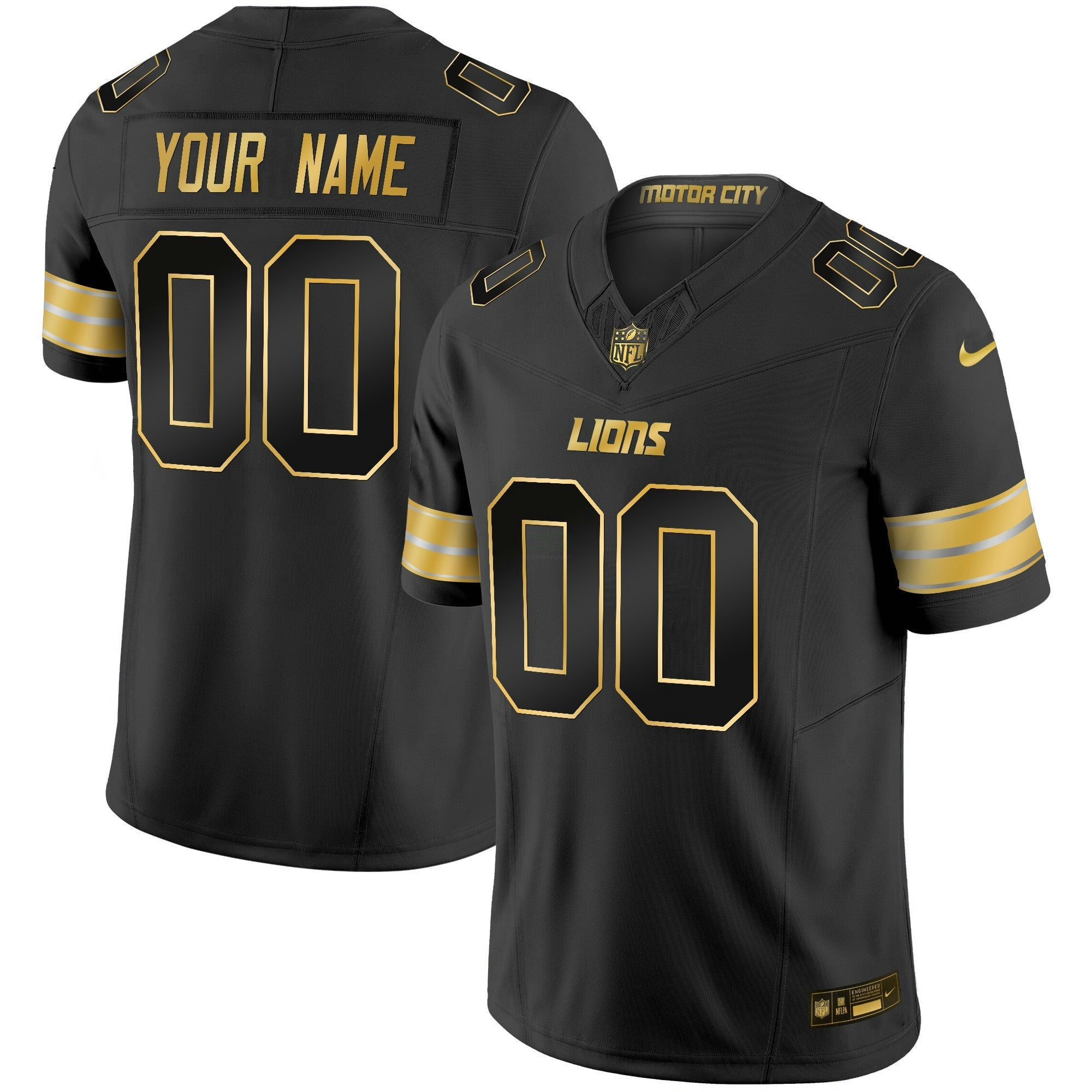Camisa NFL Detroit 2024 Dourada Vapor Limited Jersey