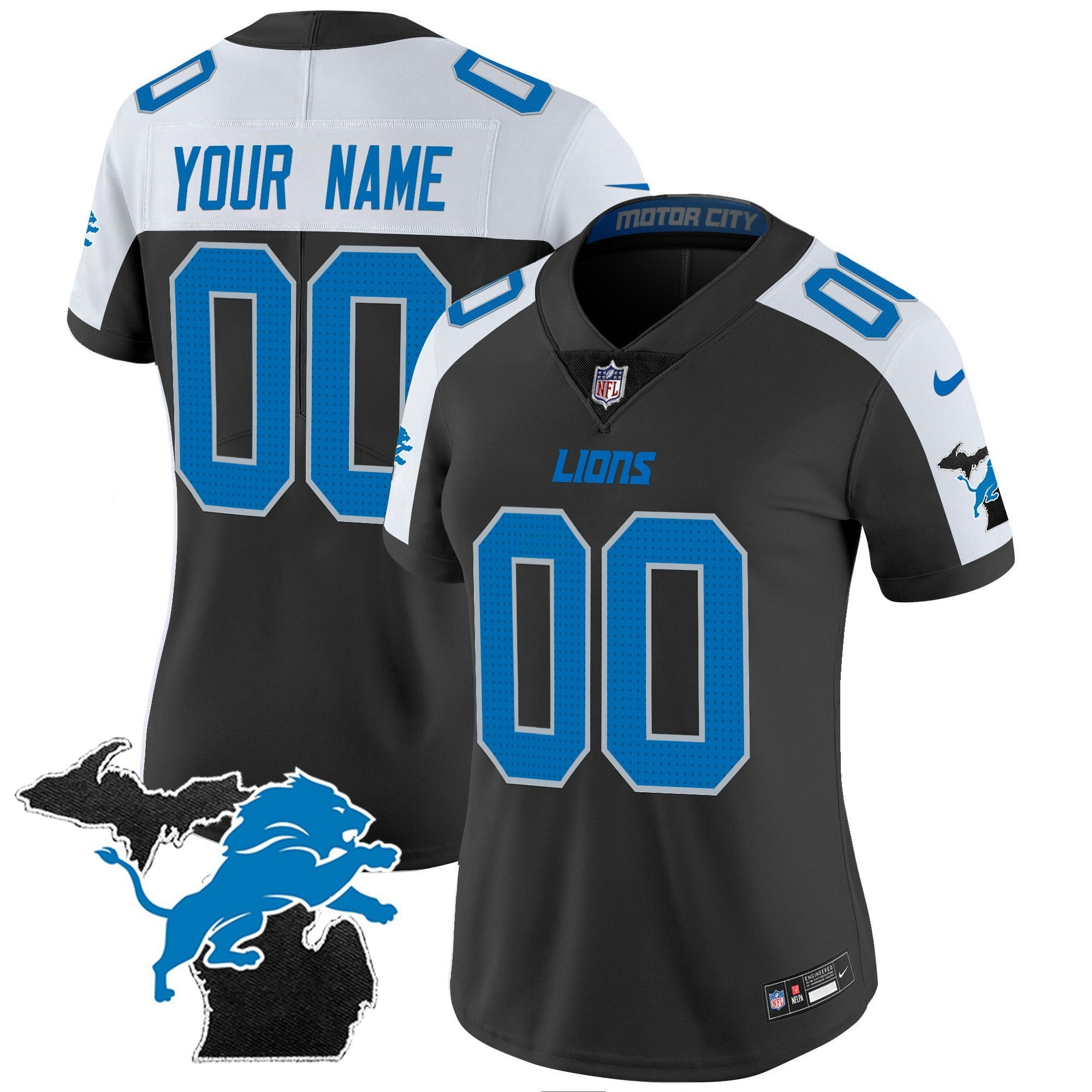 Camisa NFL Detroit 2024 Michigan Patch Vapor Limited Jersey