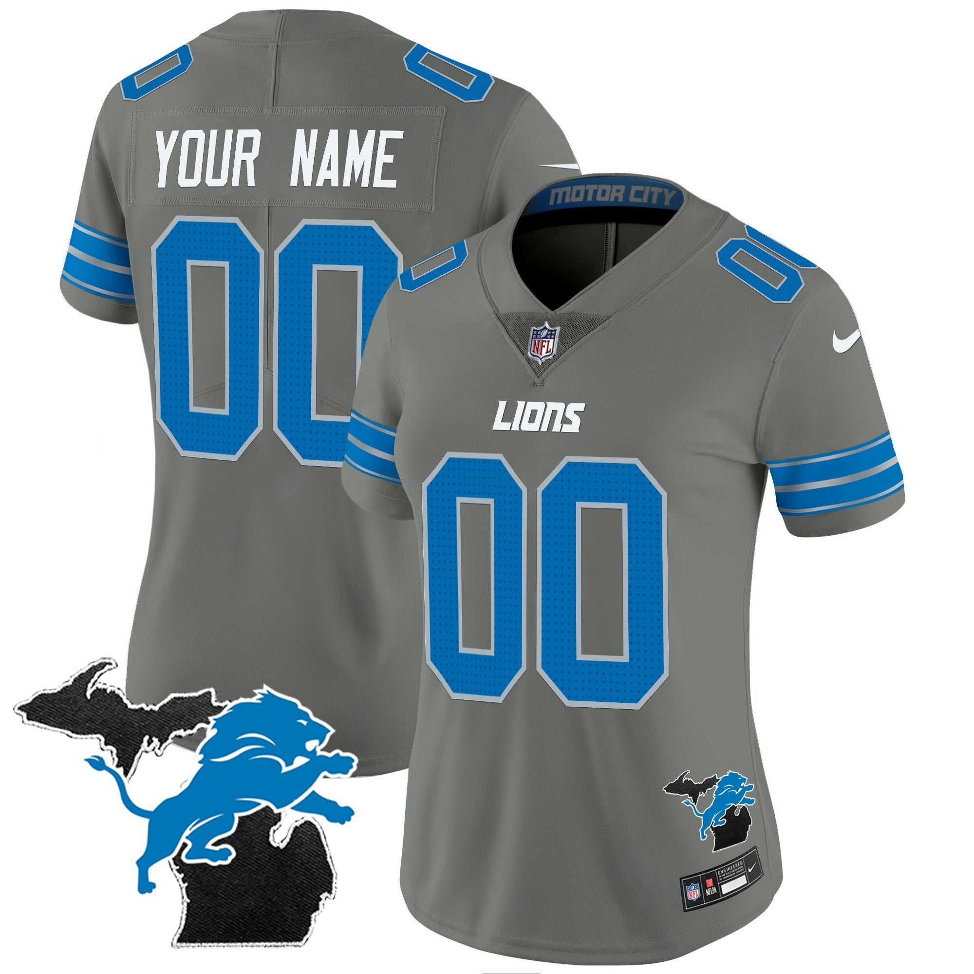 Camisa NFL Detroit 2024 Michigan Patch Vapor Limited Jersey