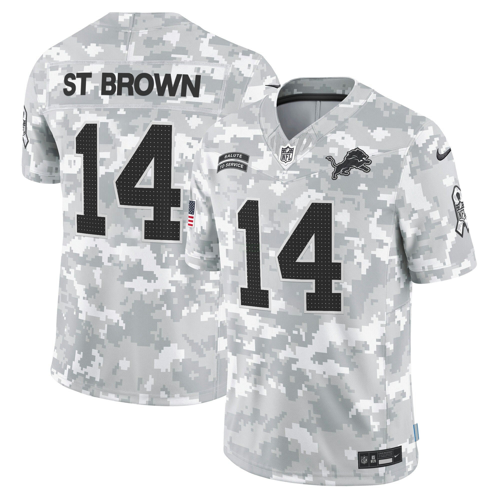 Camisa NFL Detroit 2024 Salute to Service Vapor Limited Jersey – Arctic Camo