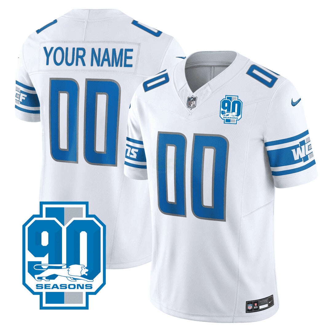 Camisa NFL Detroit 90th Year Patch Jersey