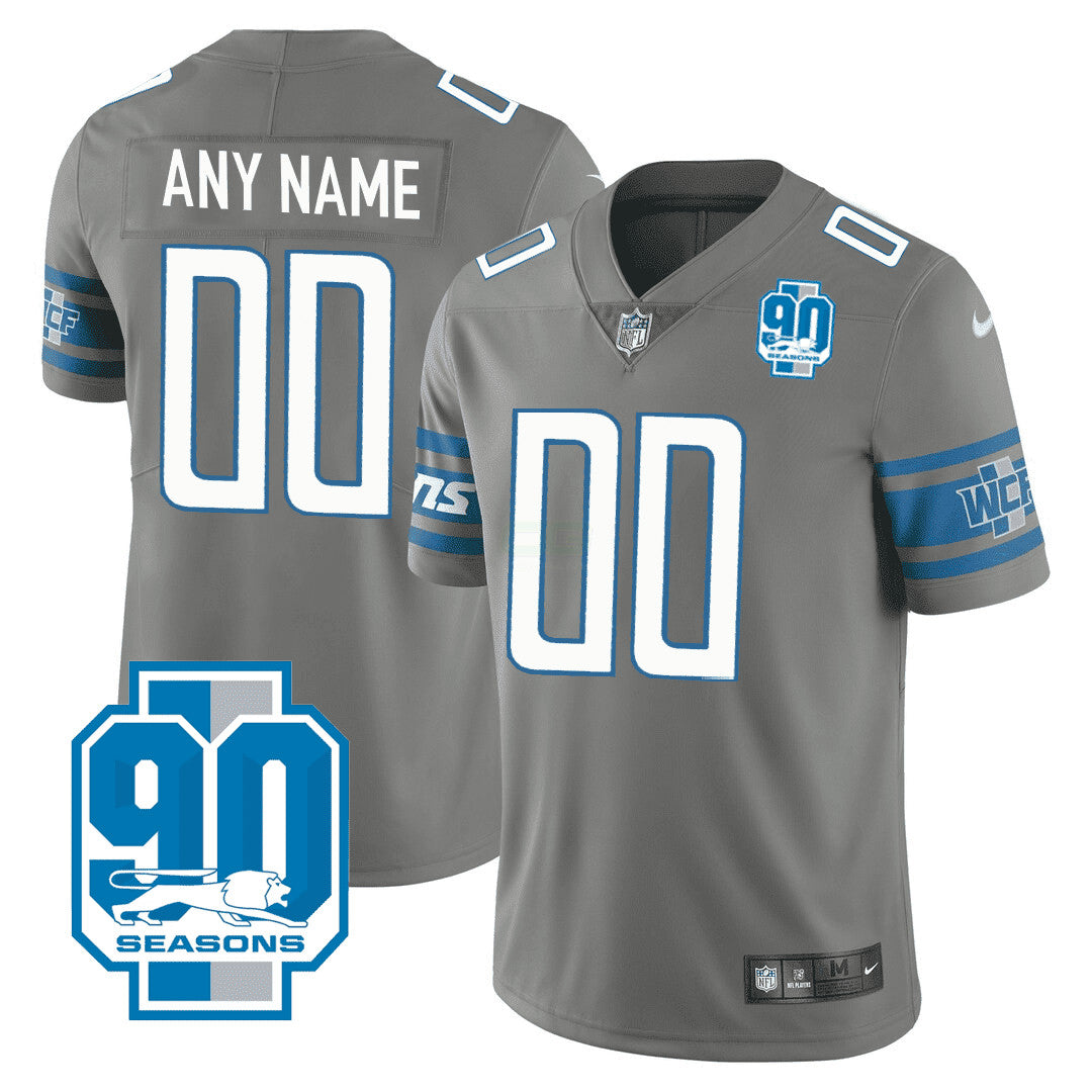 Camisa NFL Detroit 90th Year Patch Jersey