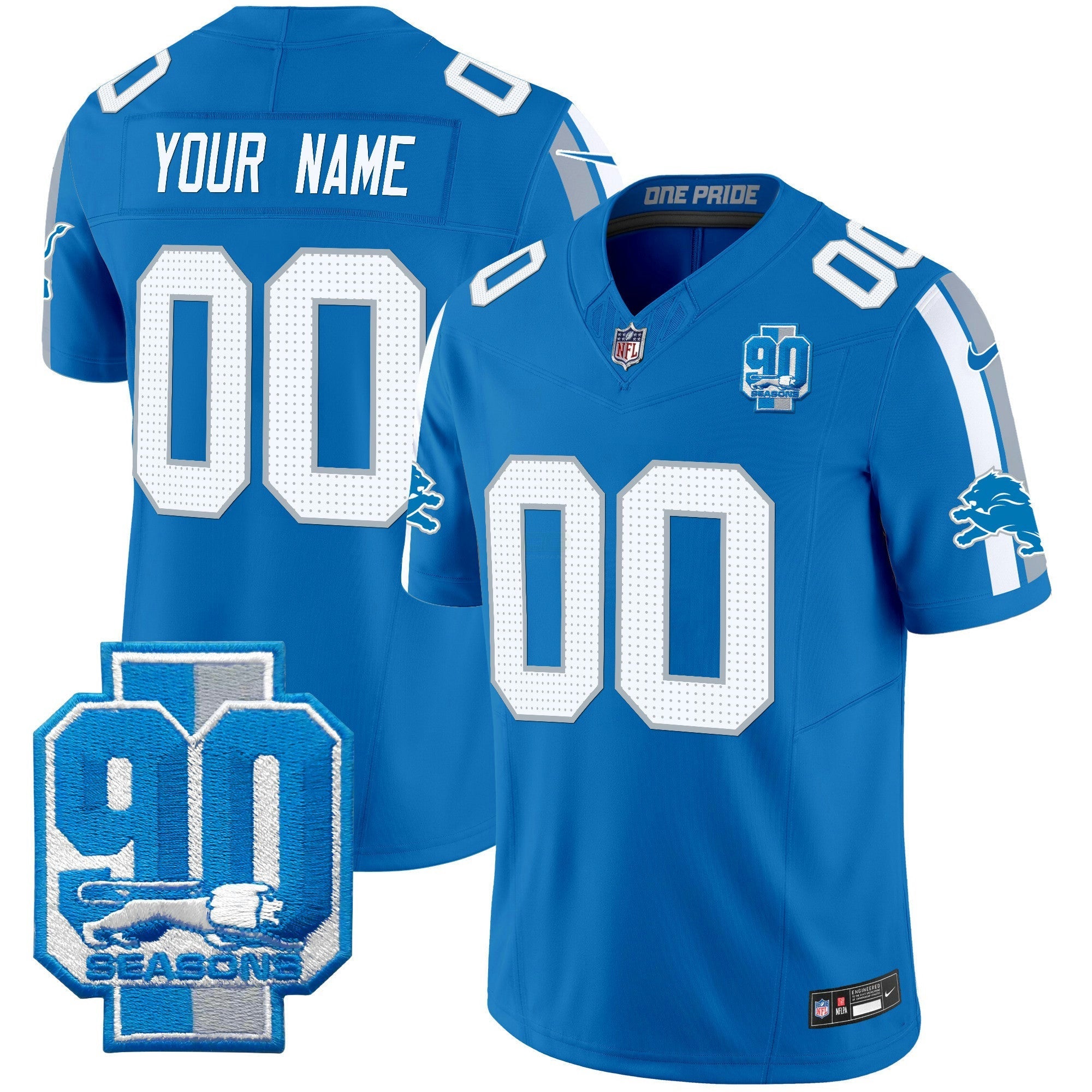 Camisa NFL Detroit 90th Year Patch Vapor Limited Jersey