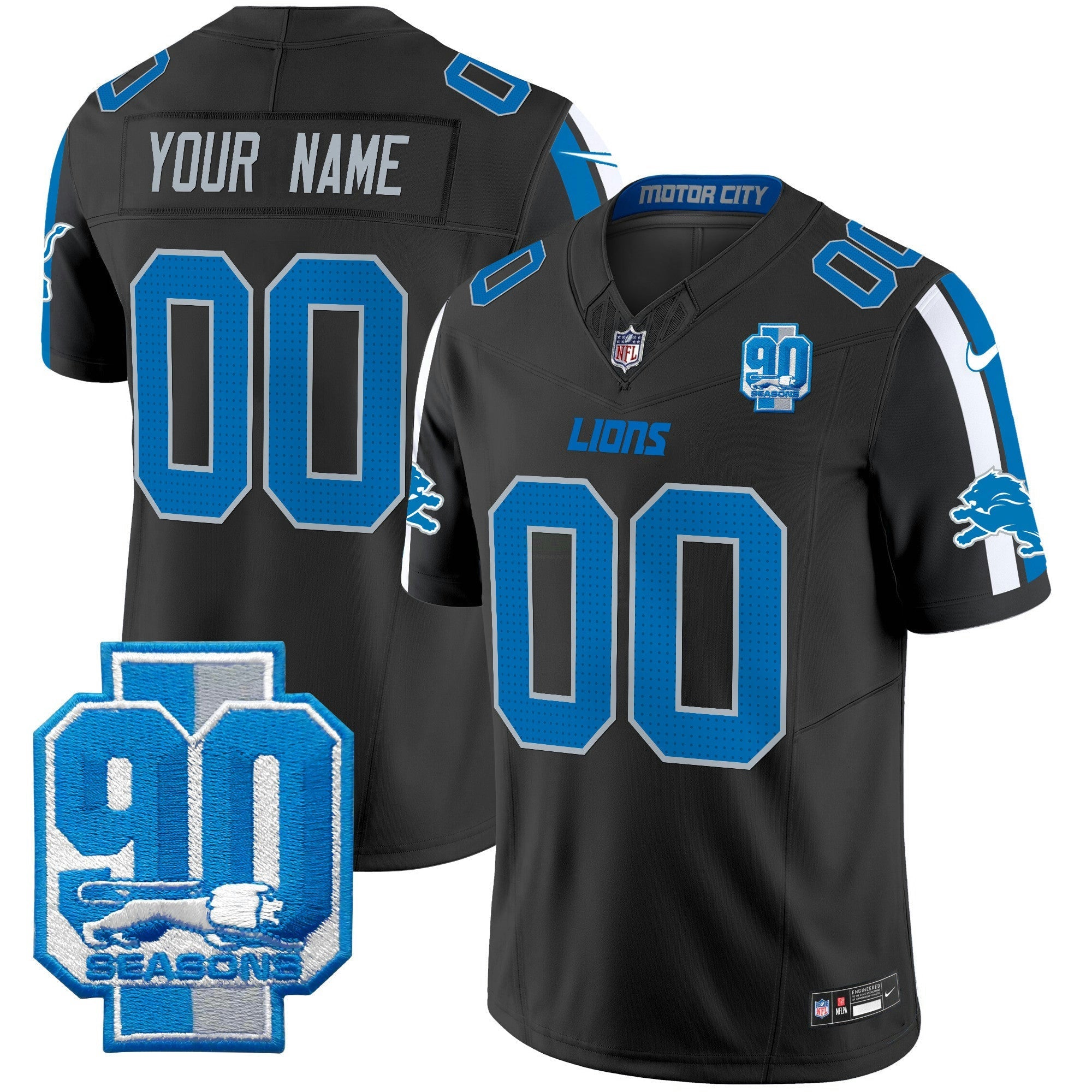 Camisa NFL Detroit 90th Year Patch Vapor Limited Jersey