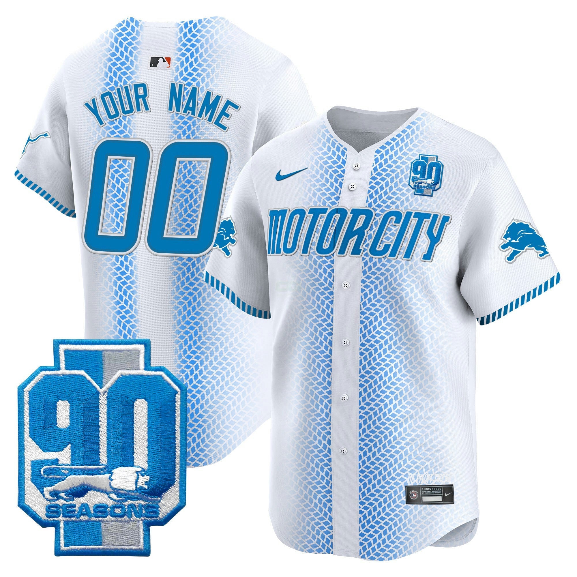 Camisa NFL Detroit 90th Year Patch Vapor Premier Limited Jersey