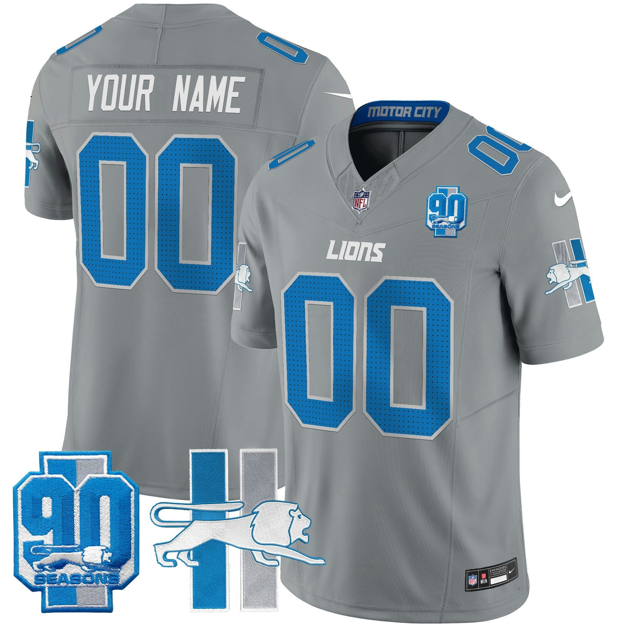 Camisa NFL Detroit Lion 1946 Throwback Vapor Limited Jersey
