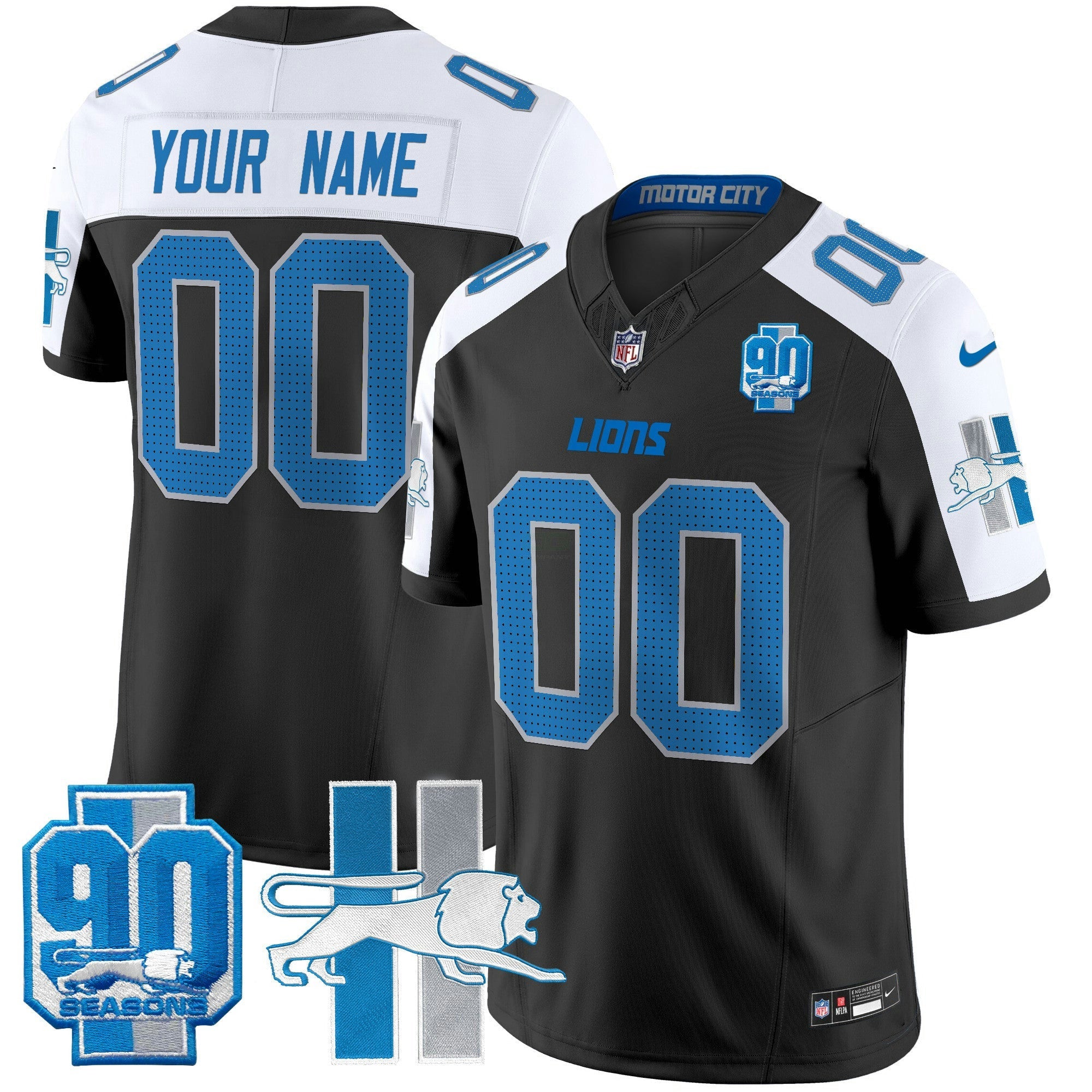 Camisa NFL Detroit Lion 1946 Throwback Vapor Limited Jersey