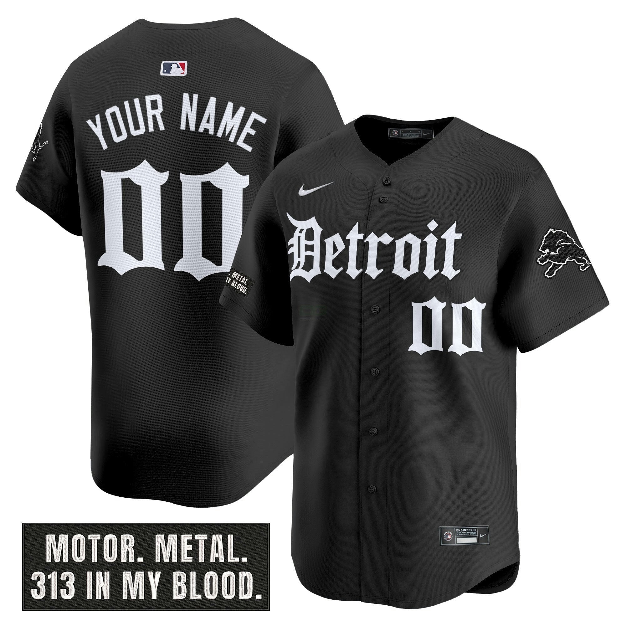 Camisa NFL Detroit ‘Motor Gothic Edition’ Vapor Premier Limited Jersey