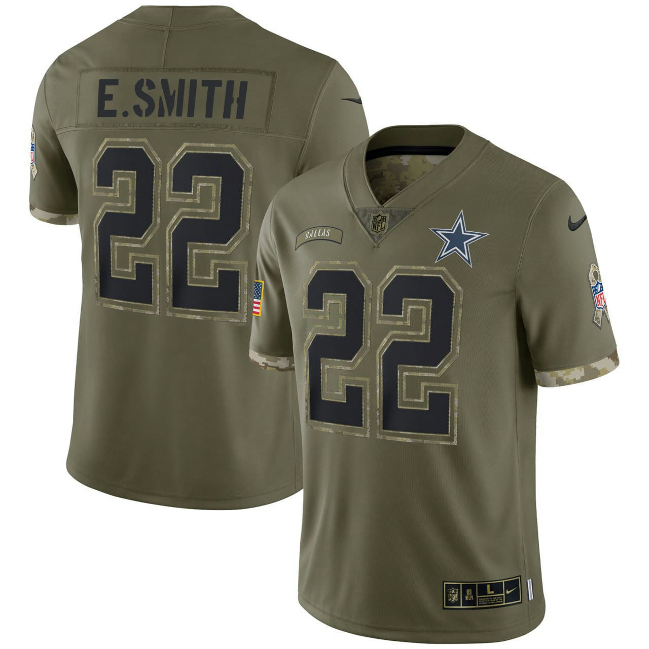 Camisa NFL Emmitt Smith Dallas Salute To Service Jersey - Salute To Service