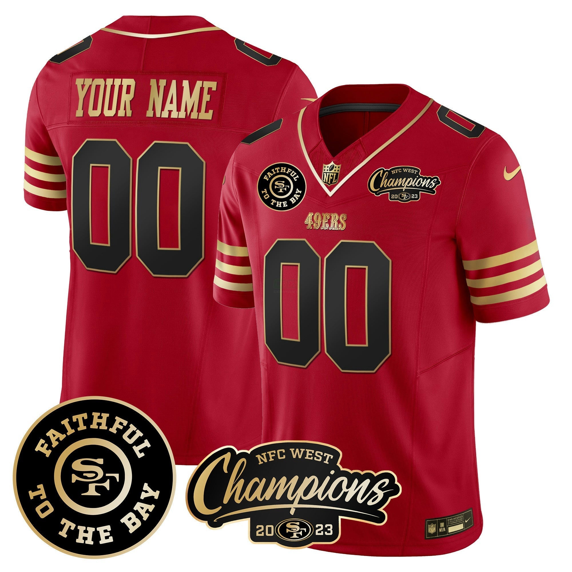 Camisa NFL Faithful & 2023 NFC West Champions Patch Vapor Jersey