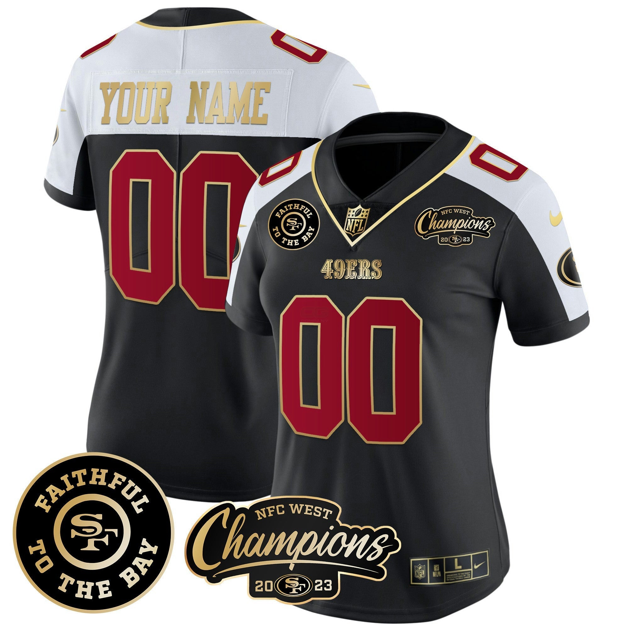 Camisa NFL Faithful & 2023 NFC West Champions Patch Vapor Jersey