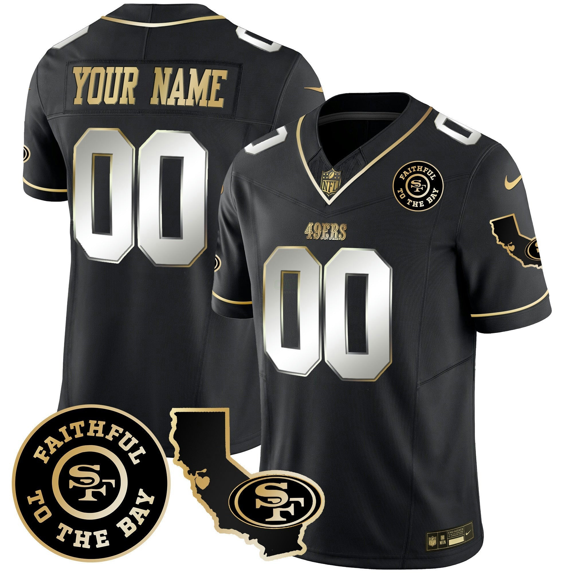 Camisa NFL Faithful & California Patch Vapor Jersey