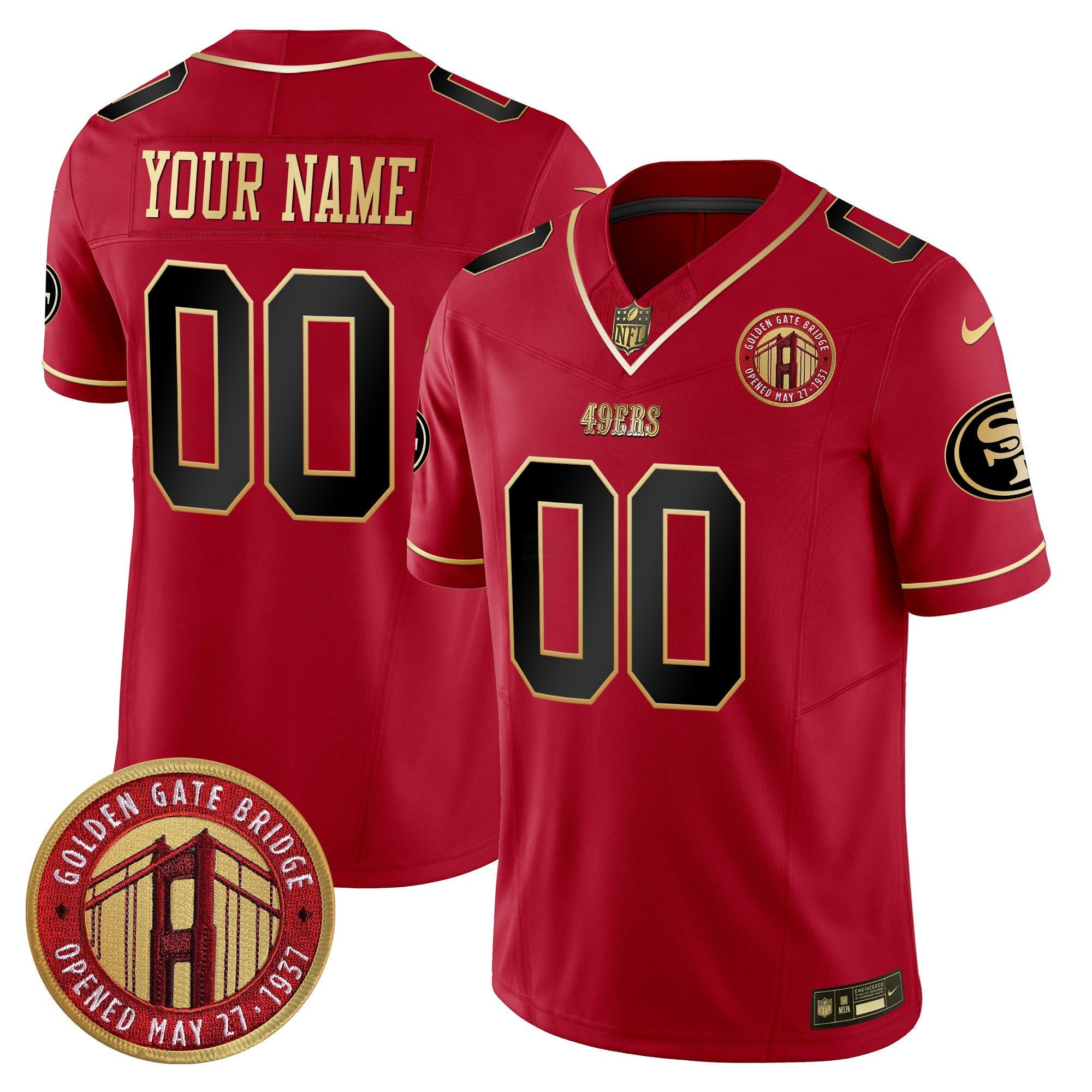 Camisa NFL Golden Gate Bridge Patch Vapor Limited Jersey