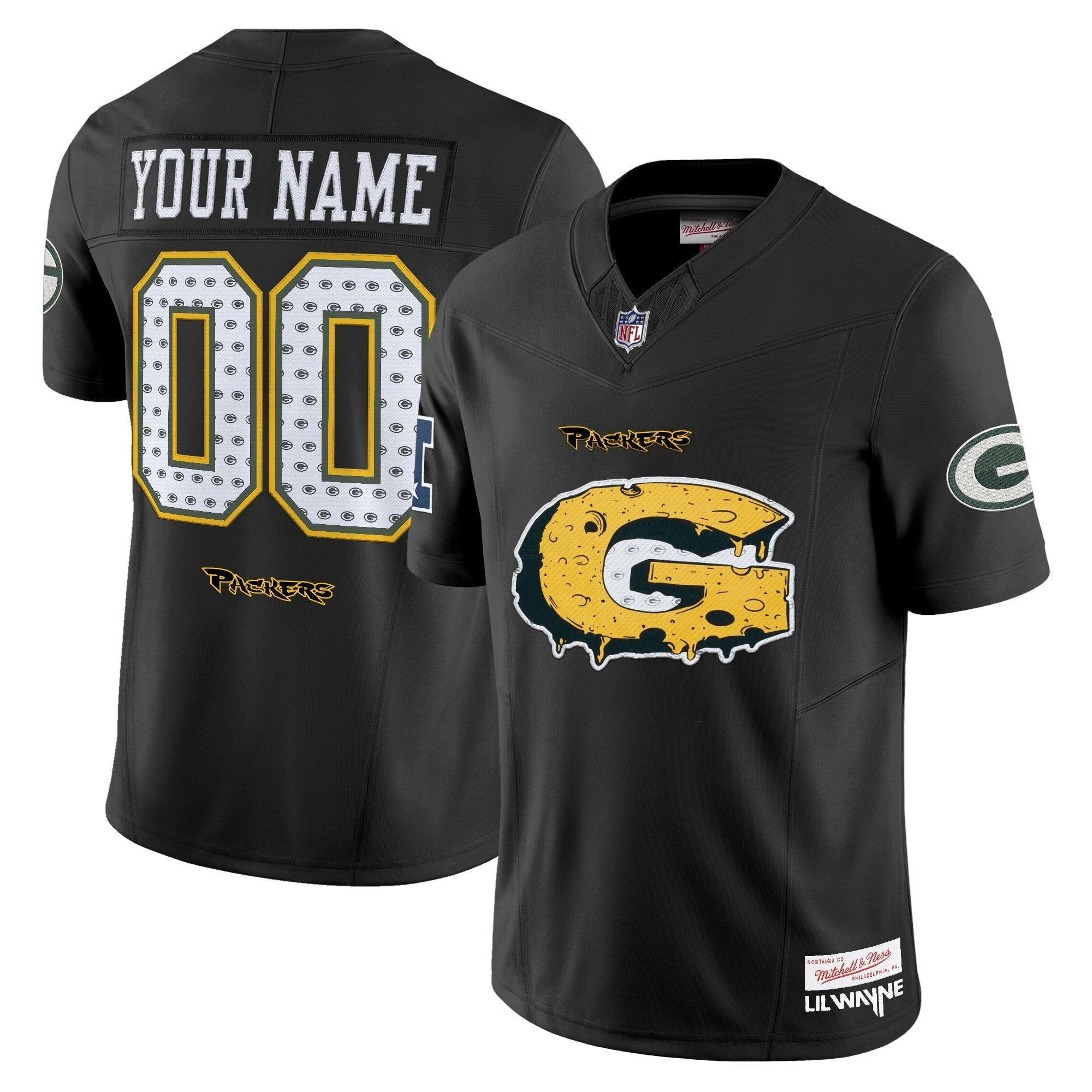 Camisa NFL Green Bay ‘Cheesehead’ x ‘Tha Carter VI’ Style Vapor Limited Jersey - Custom