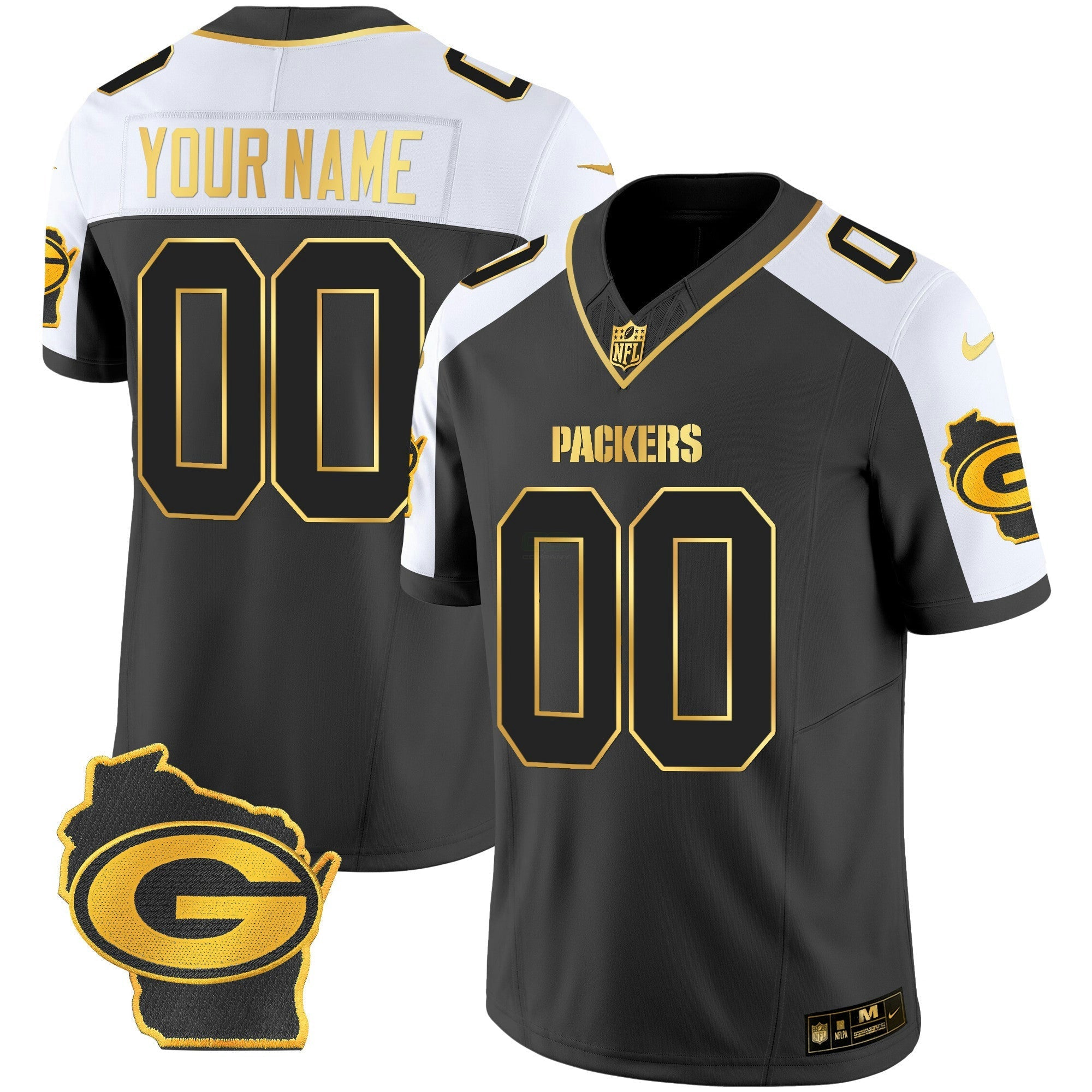 Camisa NFL Home Patch Dourada Vapor Jersey