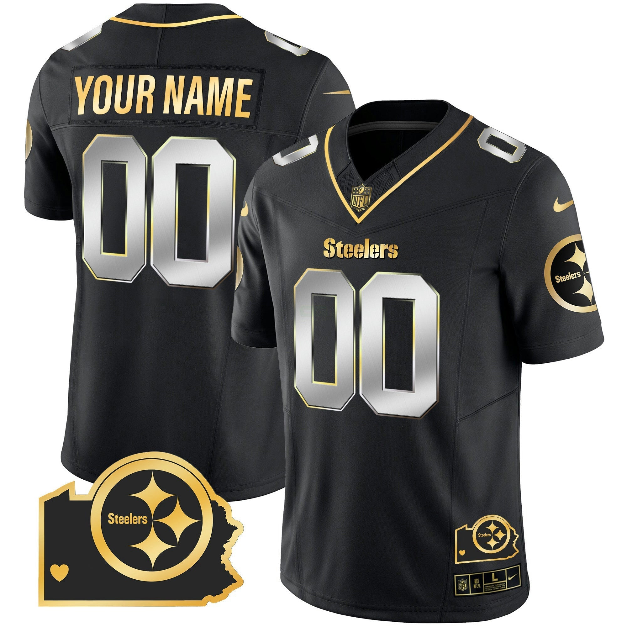 Camisa NFL Home Patch Dourada Vapor Jersey
