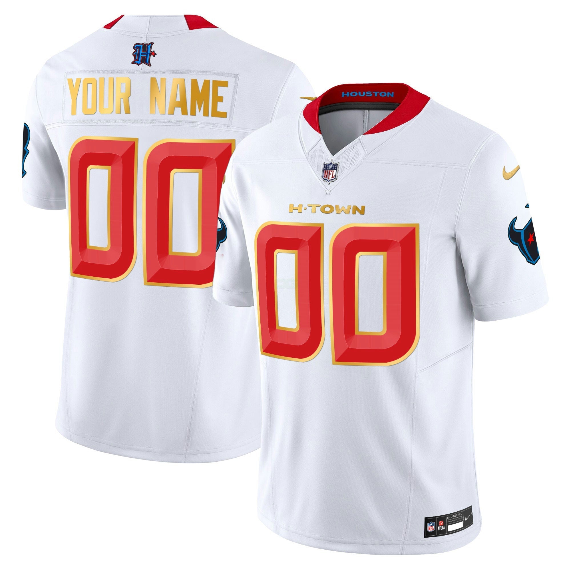 Camisa NFL Houston 2024 Dourada Trim Vapor Limited Jersey