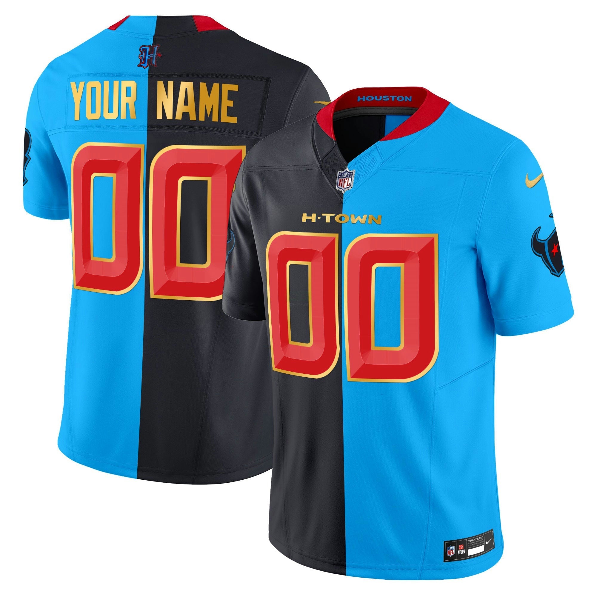 Camisa NFL Houston 2024 Dourada Trim Vapor Limited Jersey