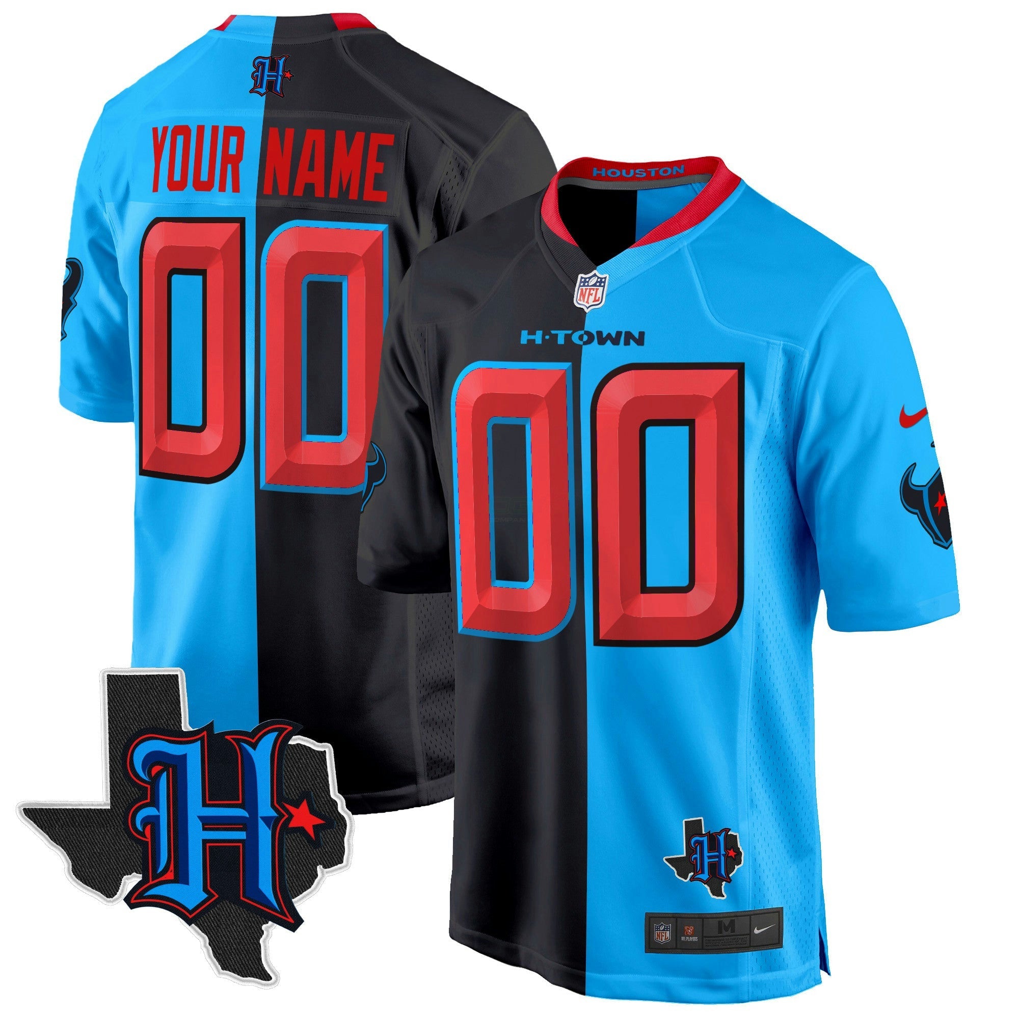 Camisa NFL Houston 2024 Texas Patch Game Jersey
