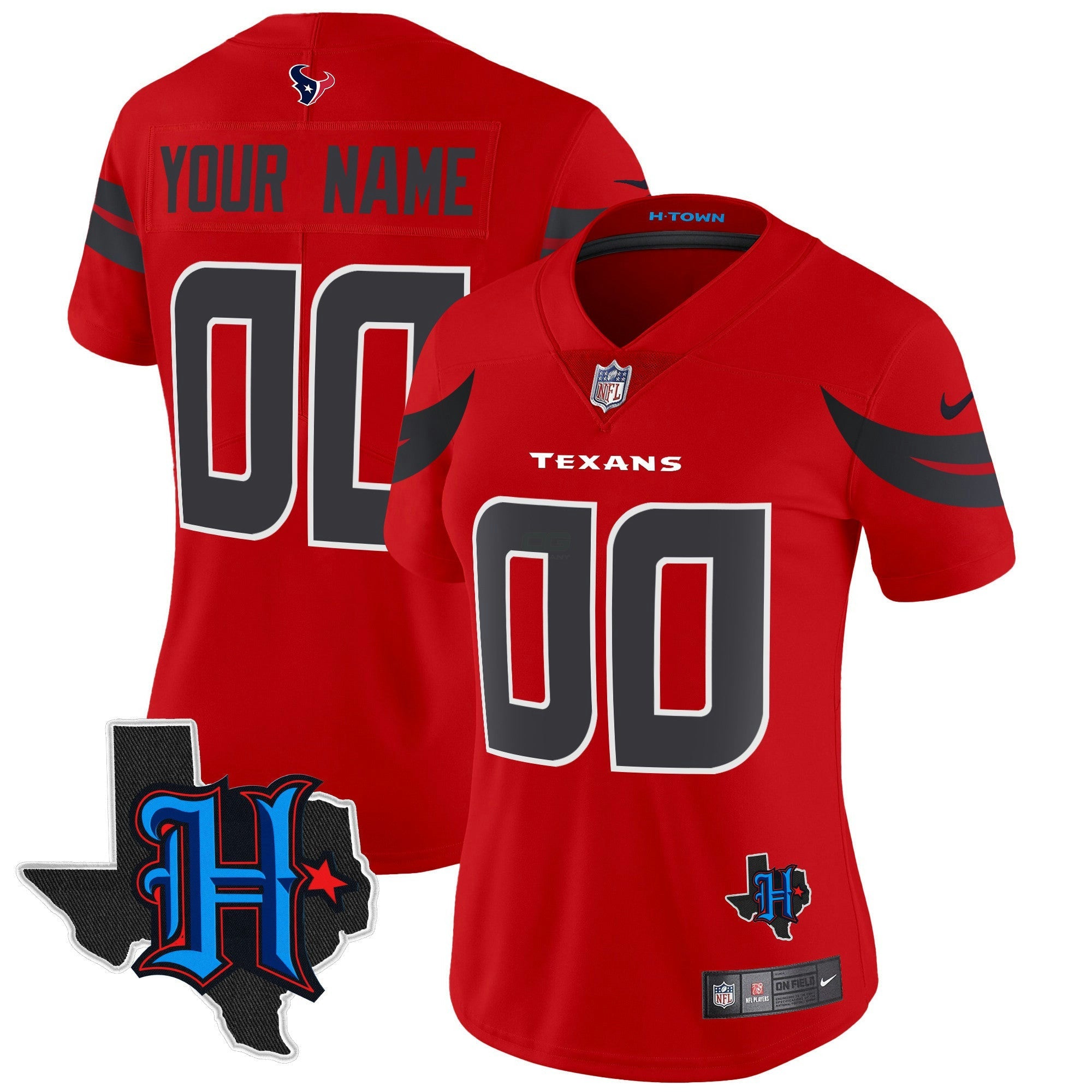 Camisa NFL Houston 2024 Texas Patch Vapor Limited Jersey V3