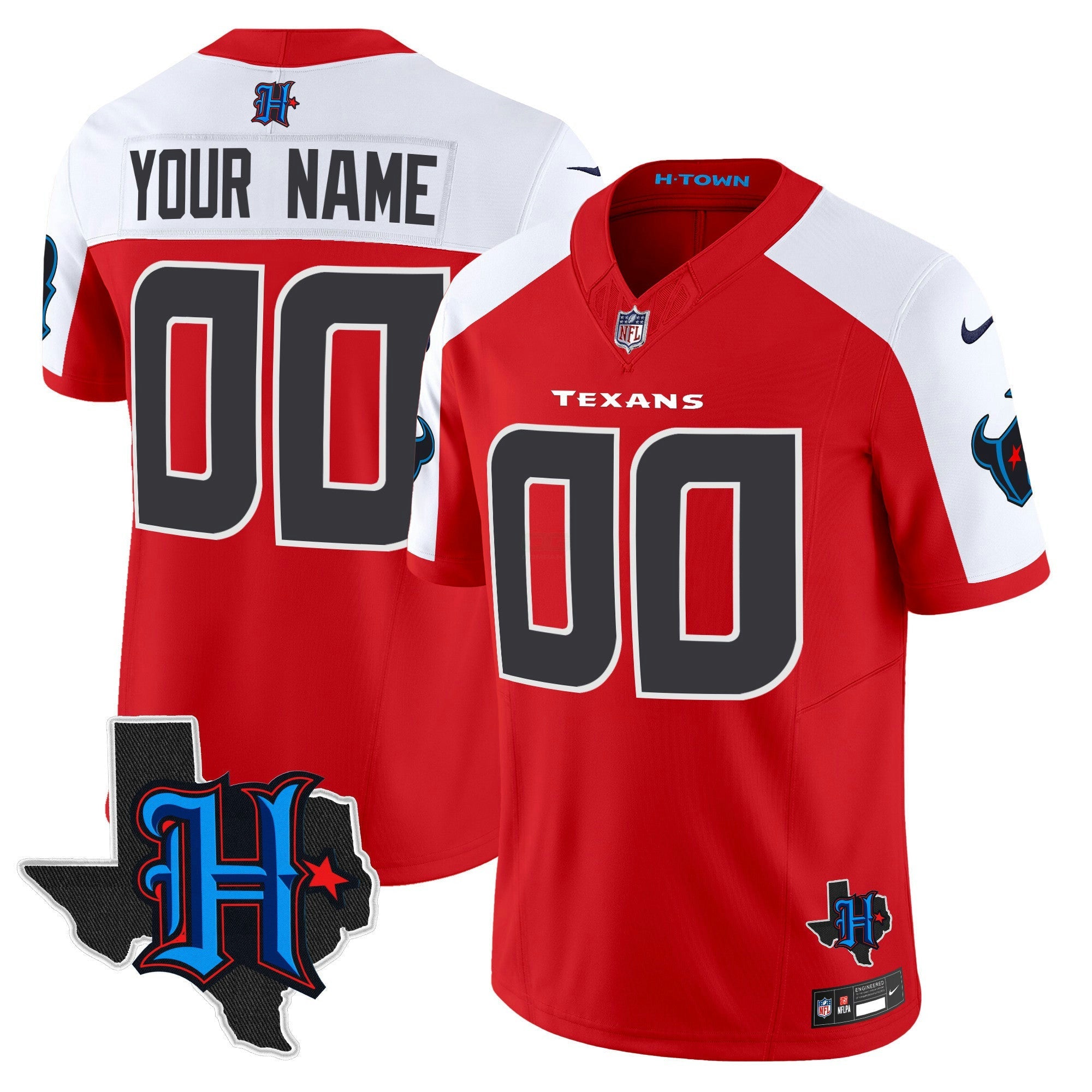 Camisa NFL Houston 2024 Texas Patch Vapor Limited Jersey