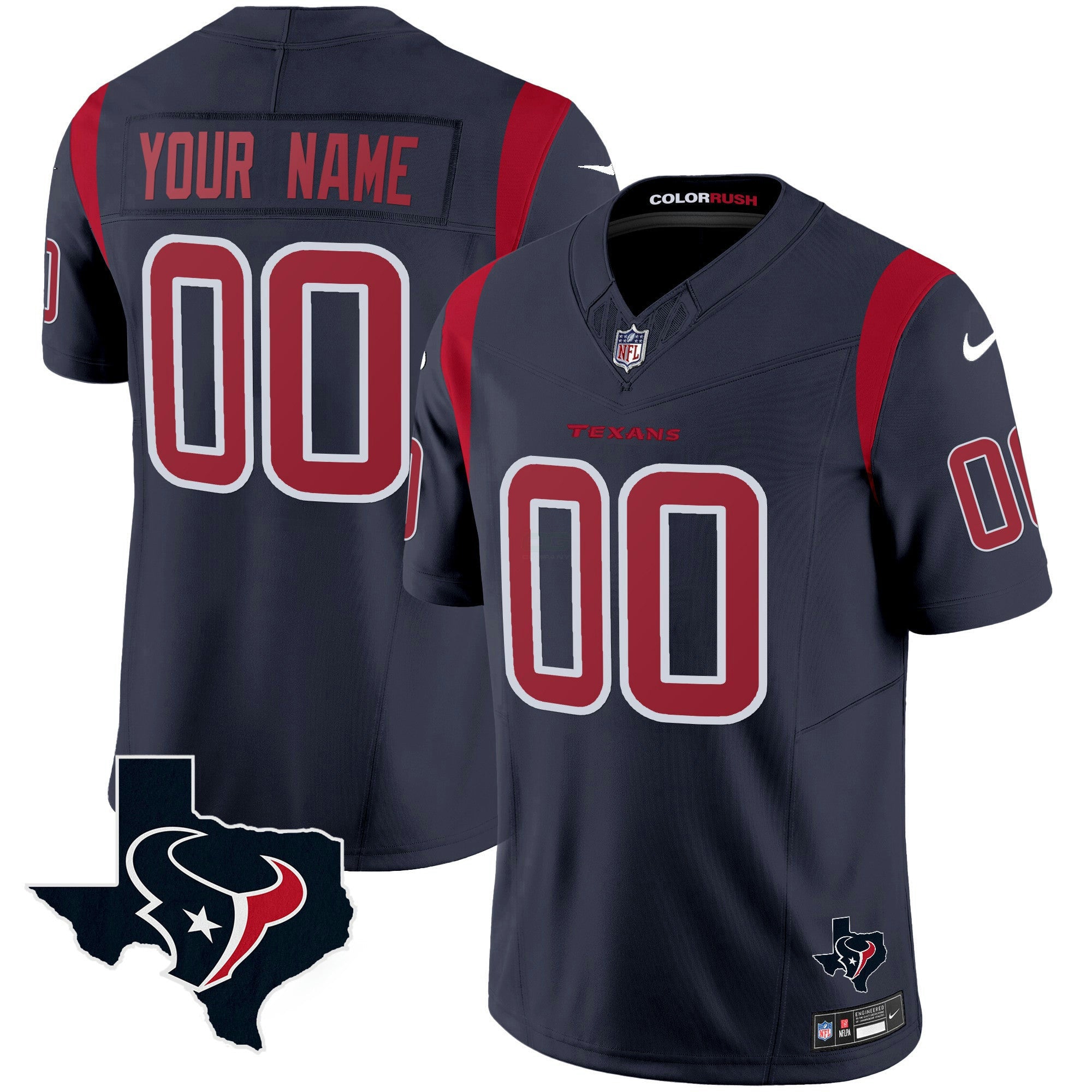 Camisa NFL Houston Color Rush Legend Vapor Jersey V2