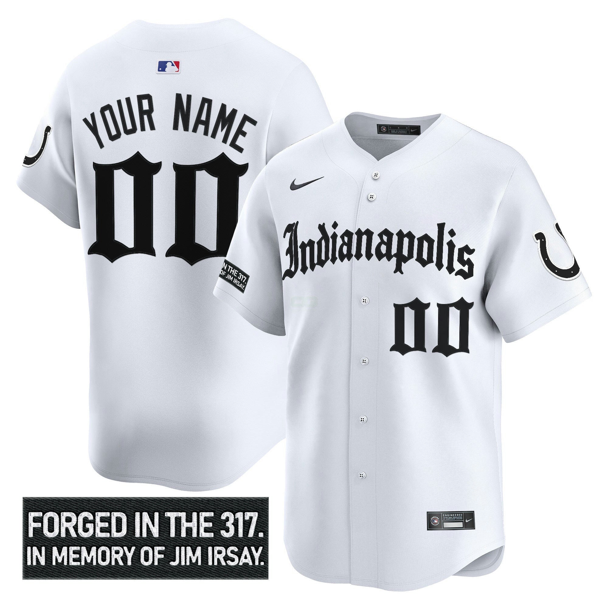 Camisa NFL Indianapolis ‘Jim Irsay Tribute’ Vapor Baseball Cutsom Jersey