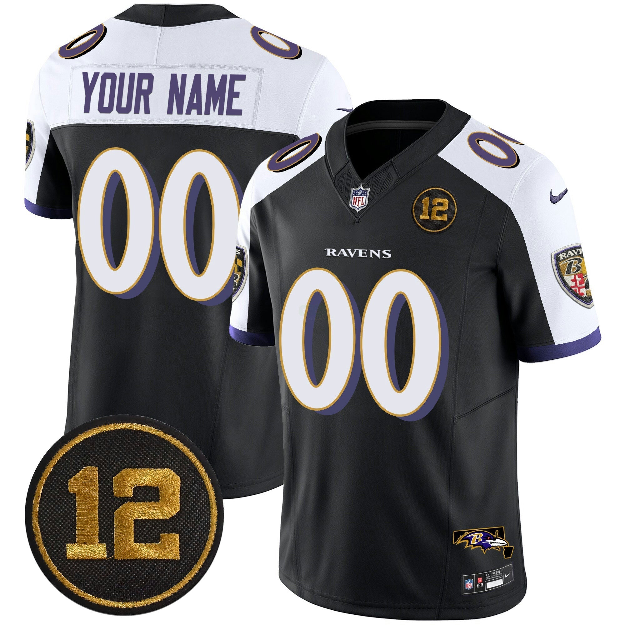 Camisa NFL Jacoby Jones Patch Vapor Limited Jersey