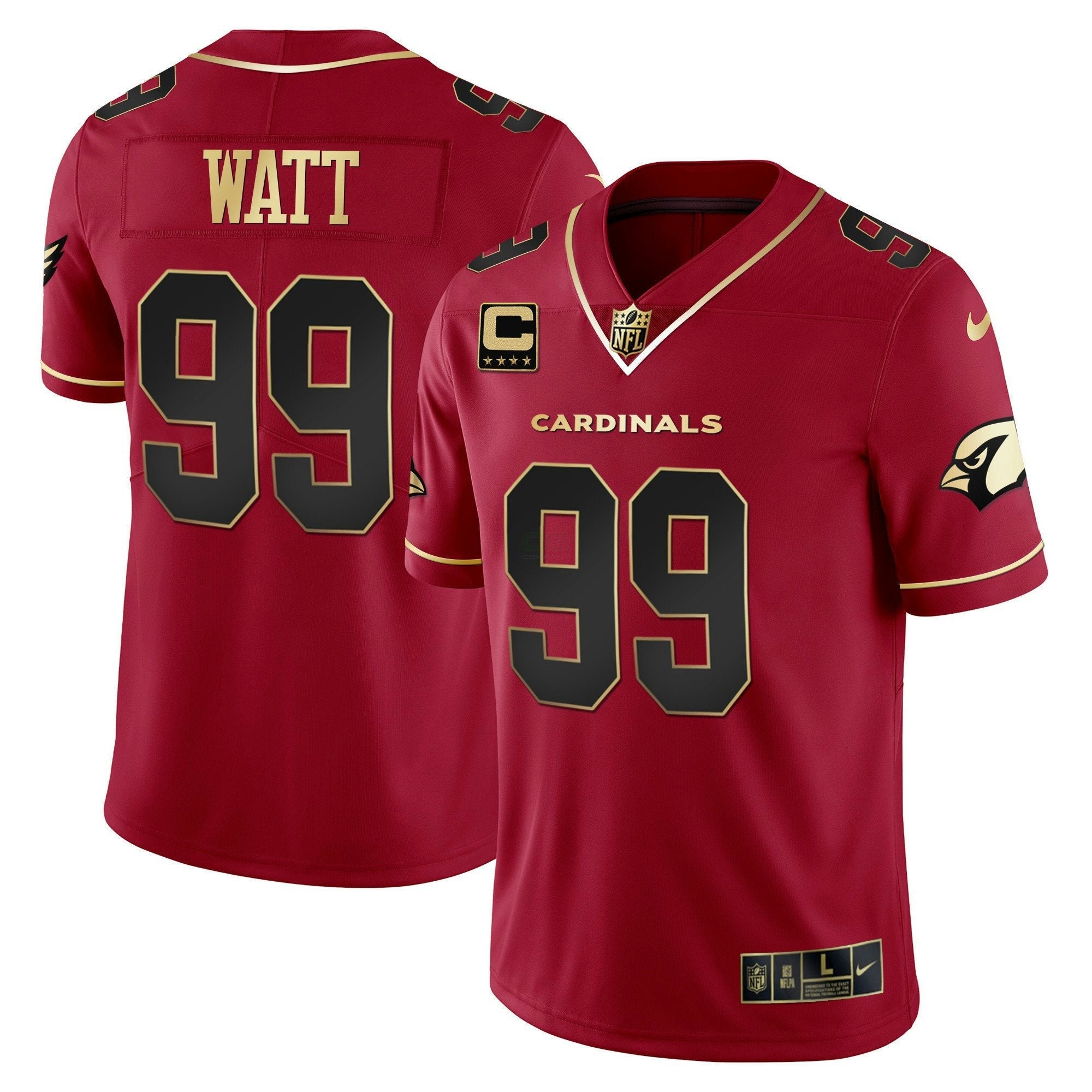 Camisa NFL JJ Watt Vapor Dourada Jersey