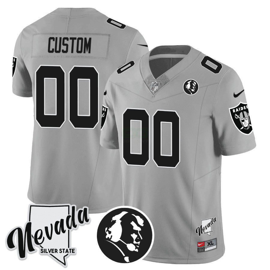 Camisa NFL John Madden Honoring & Nevada Silver State Patch Vapor Jersey