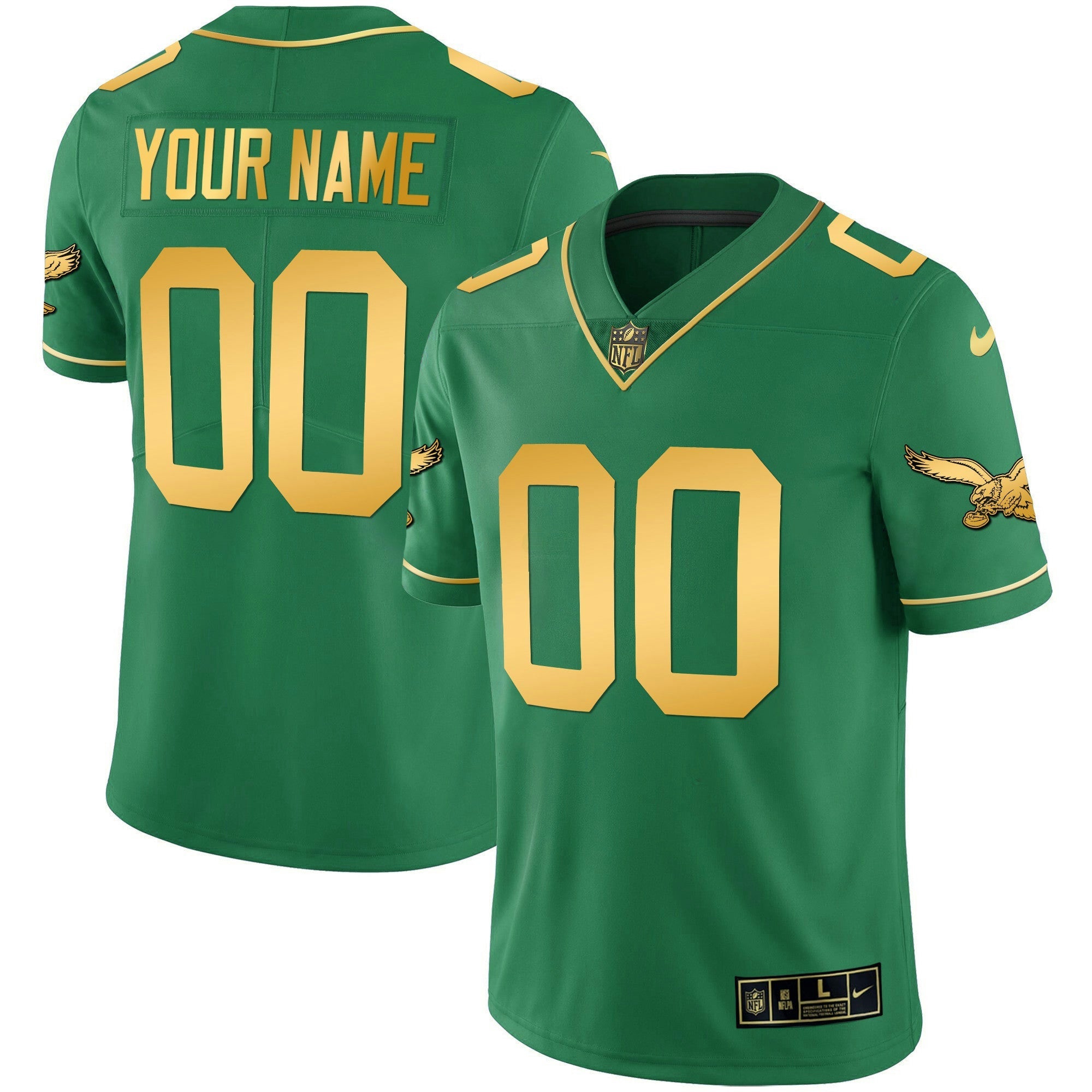Camisa NFL Kelly Verde Dourada Jersey