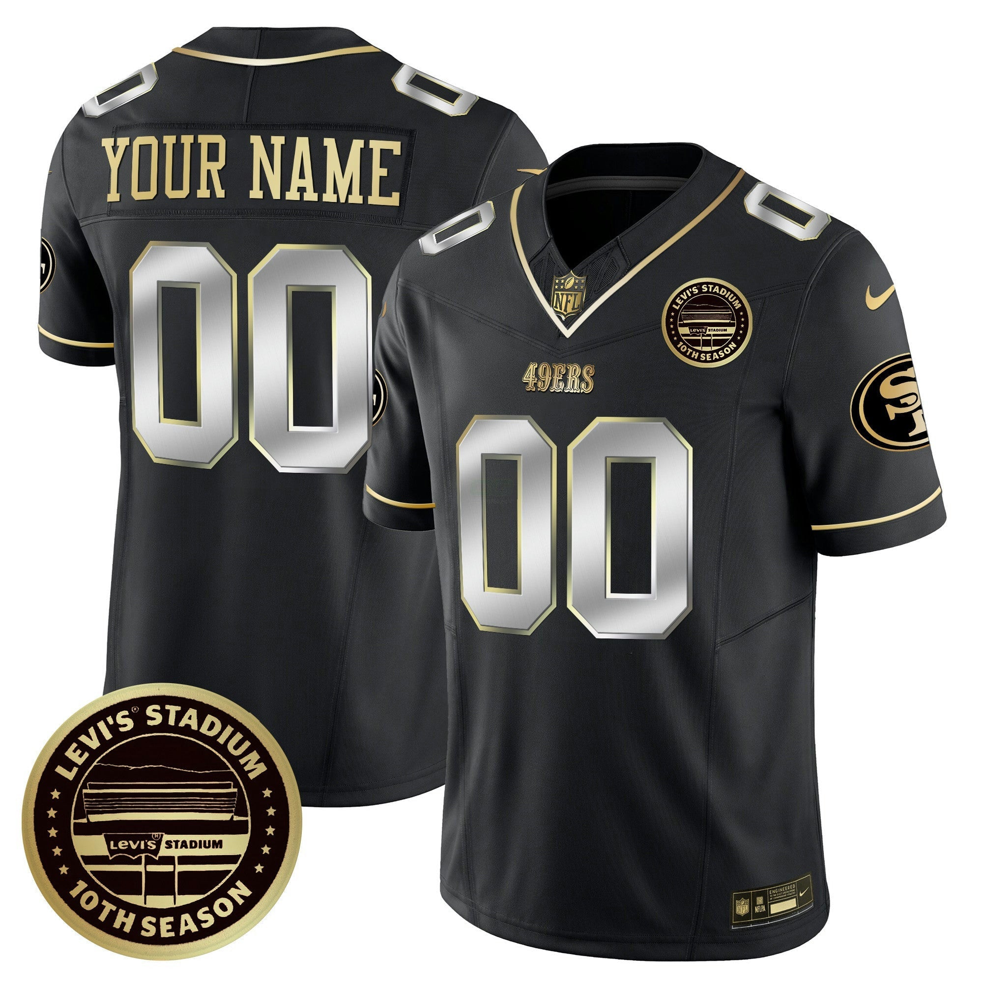 Camisa NFL Levi’s Stadium 10th Season Patch Vapor Limited Jersey