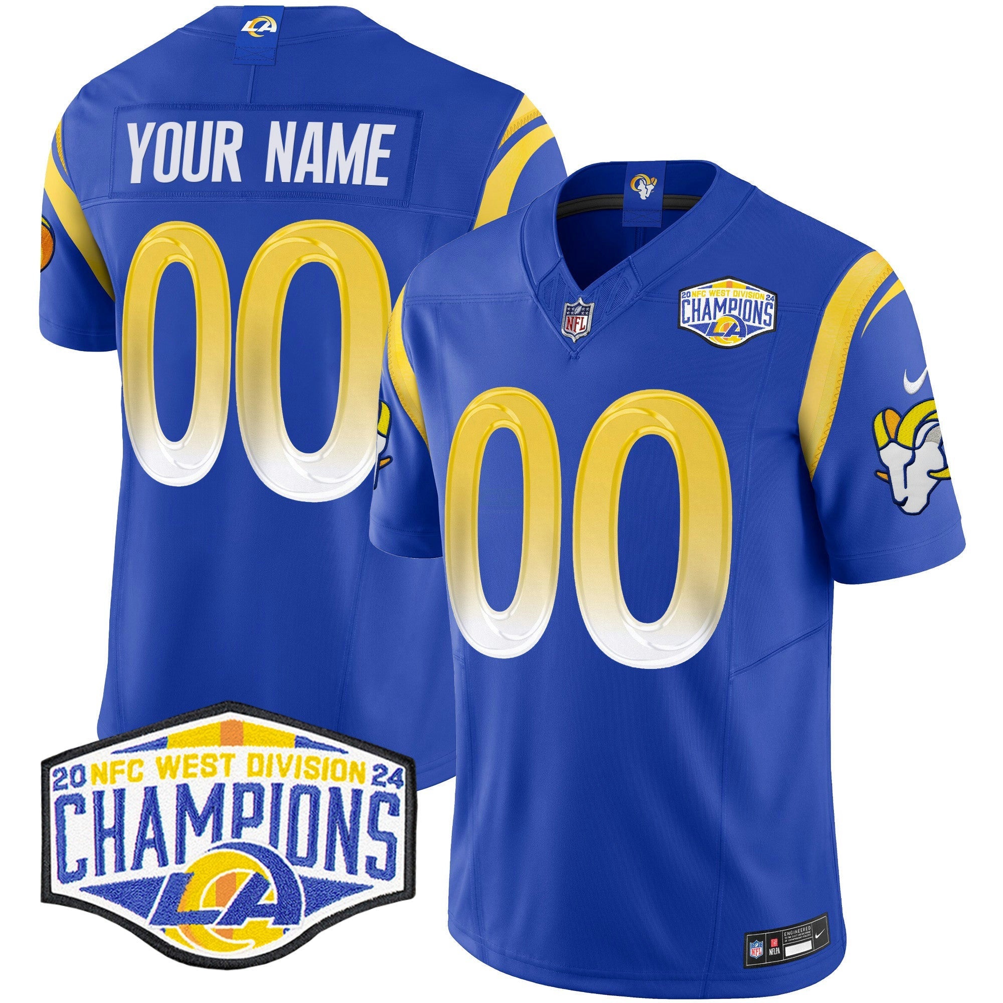 Camisa NFL Los Angeles 2024 NFC West Division Champions Vapor Limited Jersey