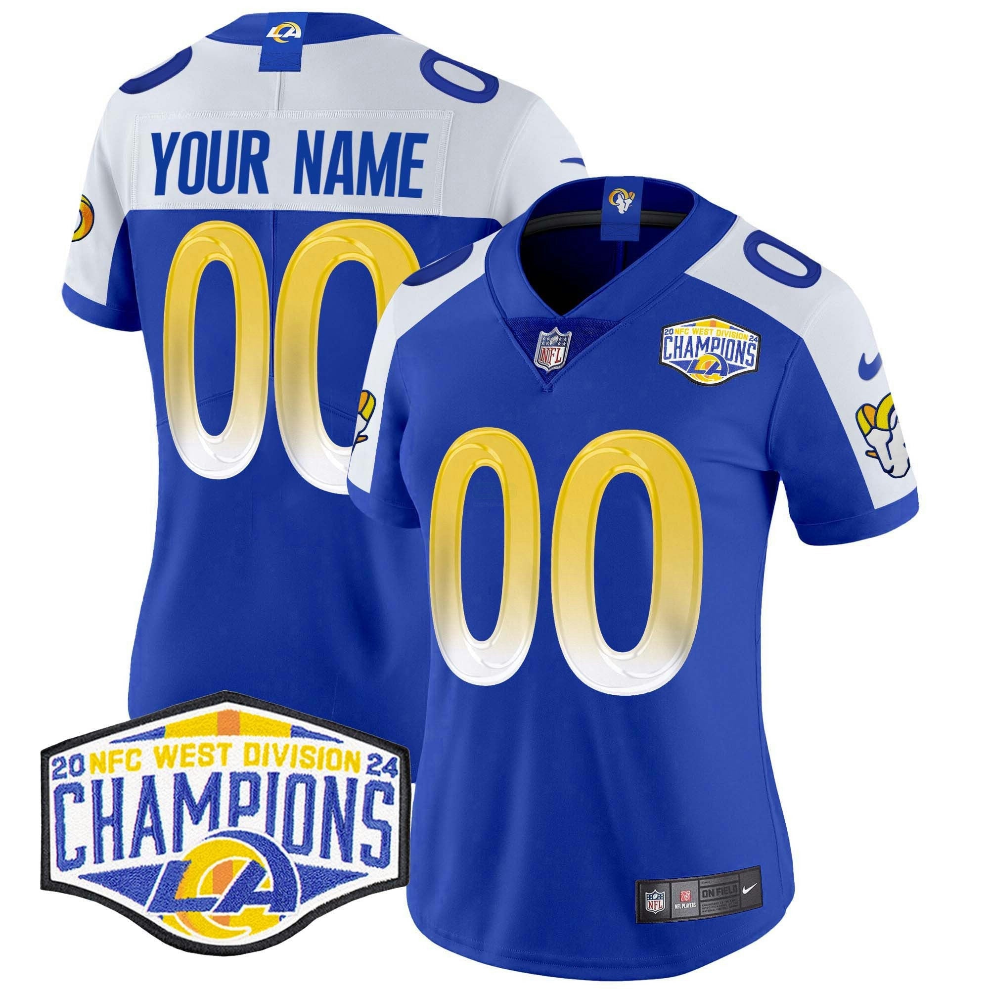 Camisa NFL Los Angeles 2024 NFC West Division Champions Vapor Limited Jersey
