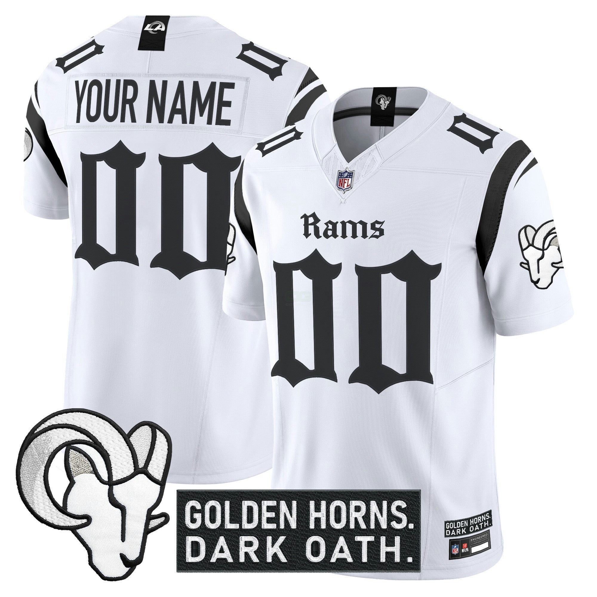 Camisa NFL Los Angeles ‘Gothic Horns Reforged Edition’ Vapor Limited Jersey